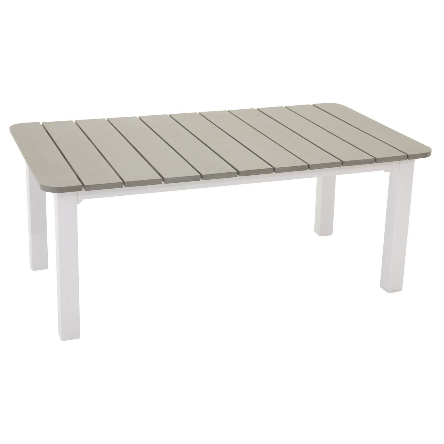 Venture Design Venture Design Parma Rektangulær Havebord - Grå Polywood Hvid Aluminium (110X60) Havemøbler