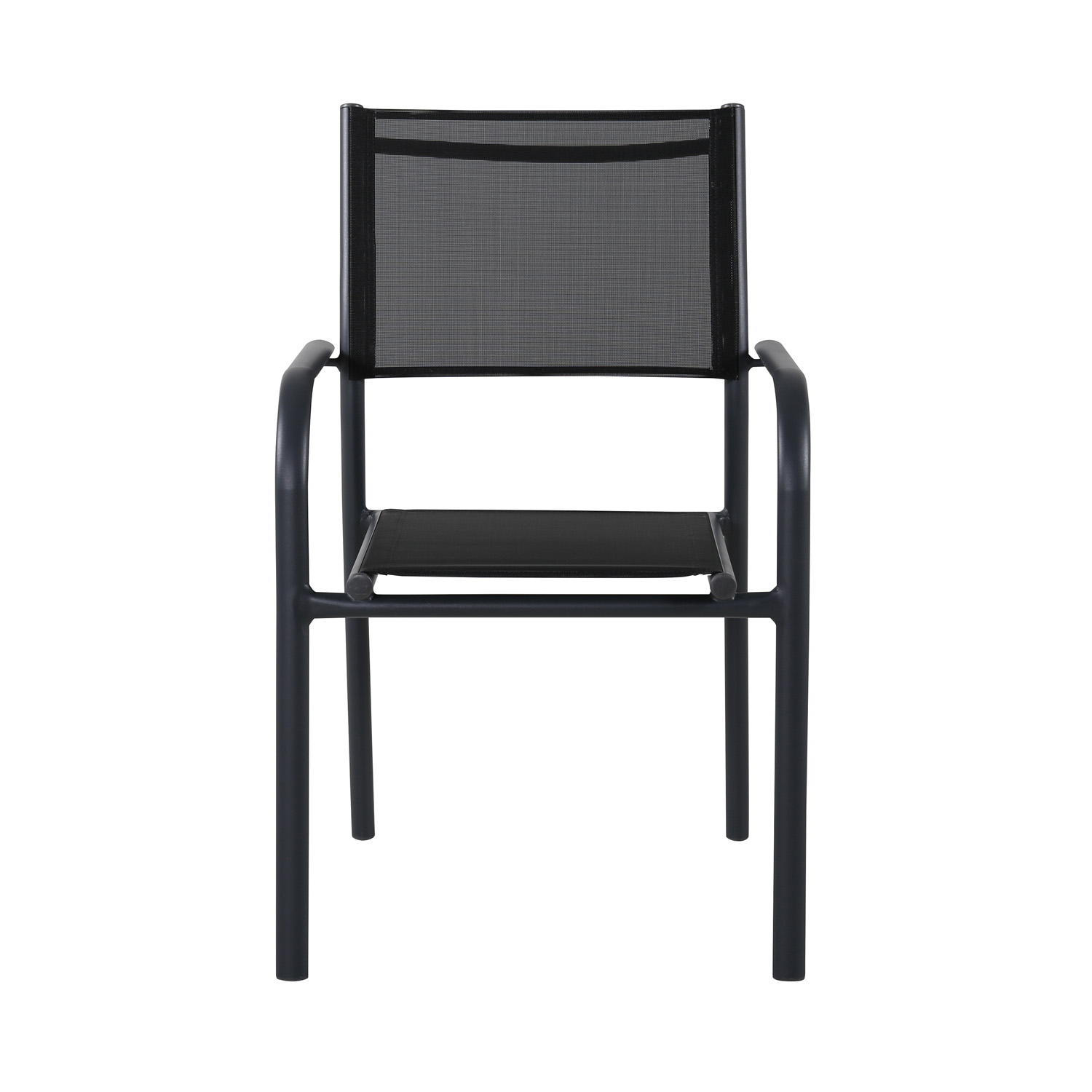 Venture Design Santorini Havestol, M. Armlæn - Sort Textilene Og Aluminium Terrasse & Have