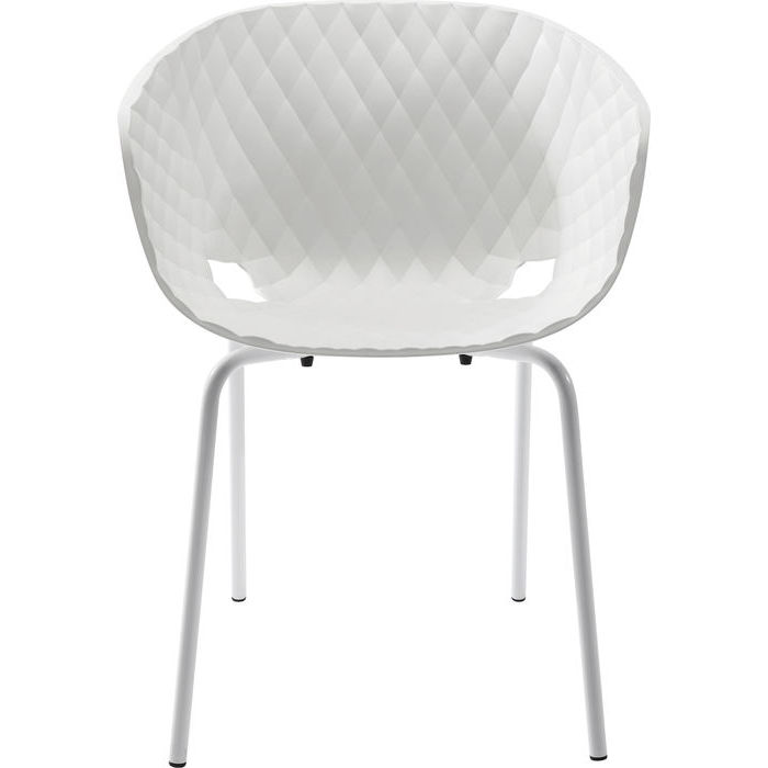 Kare Design Radar Bubble Spisebordsstol - Hvid Plast M. Stål Stel Kare Design