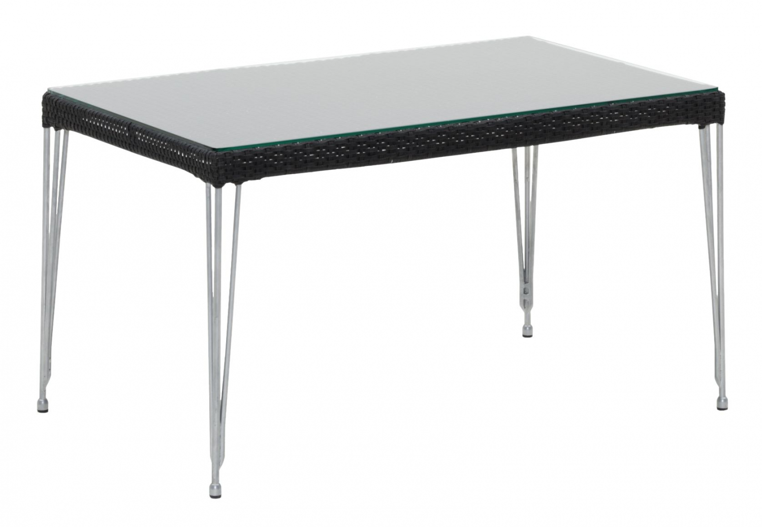 Sika Design Mercur 9410 Havebord - Sort Artfibre M. Glasplade