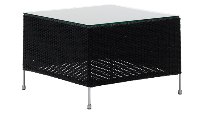 Sika Design Orion Sidebord - Sort Artfibre M. Glasplade Havemøbler