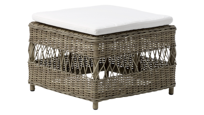 Sika Design Anna Fodskammel - Flettet Artfibre M. Hynde Og Glasplade