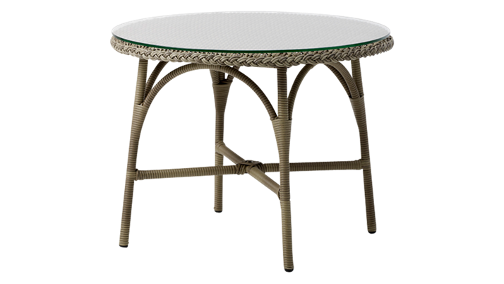 Sika Design Victoria Cafébord - Glasplade Og Natur Fibre (Ø 80)