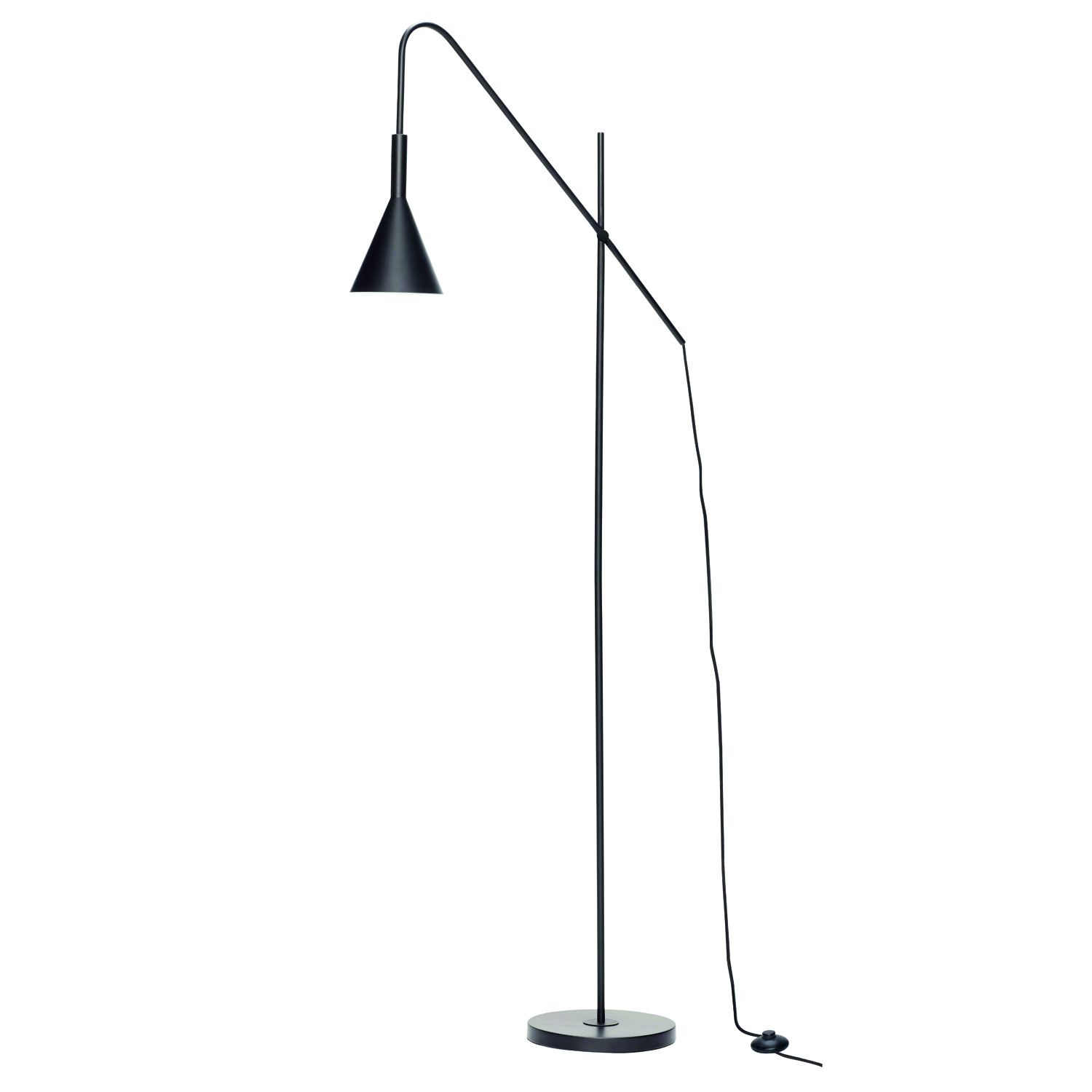 Hübsch Hübsch Gulvlampe - Sort Metal Belysning