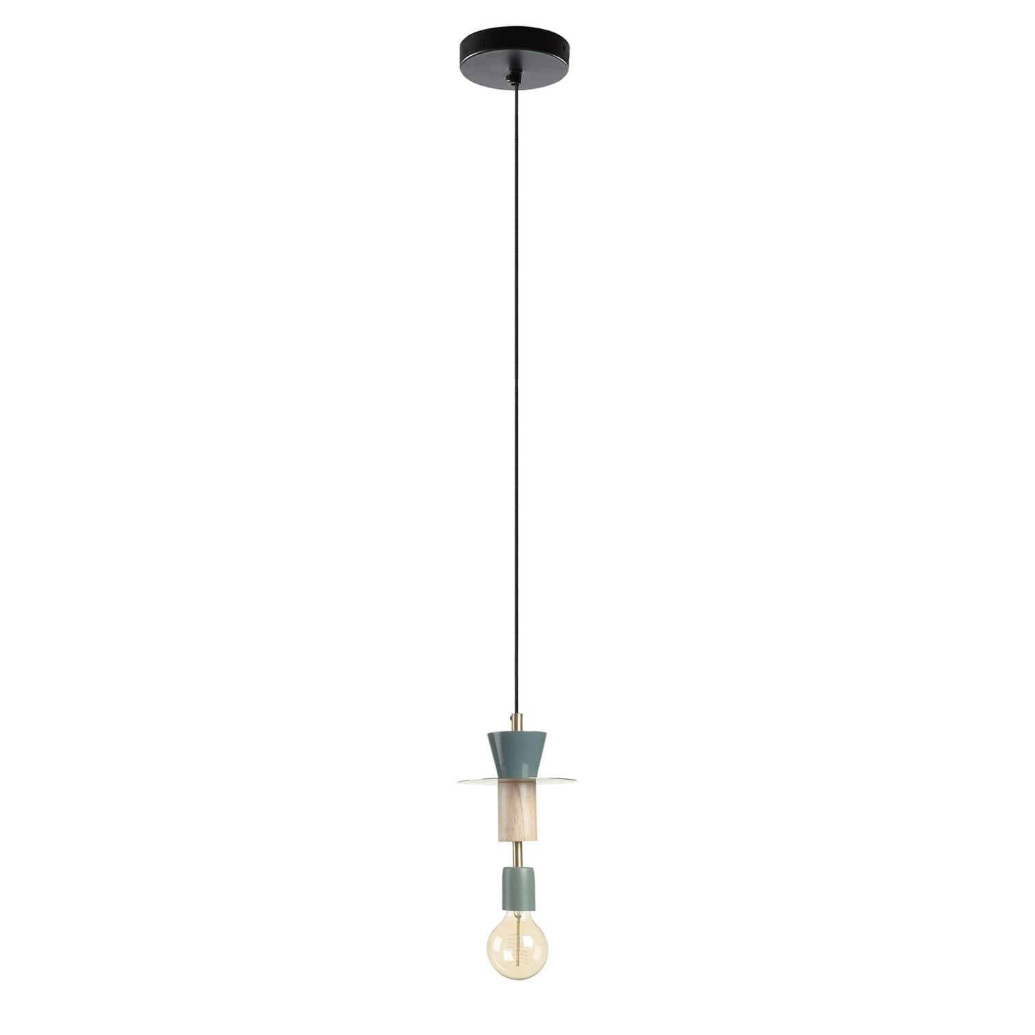 Laforma Blang Loftslampe - Grøn/Natur Træ/Metal