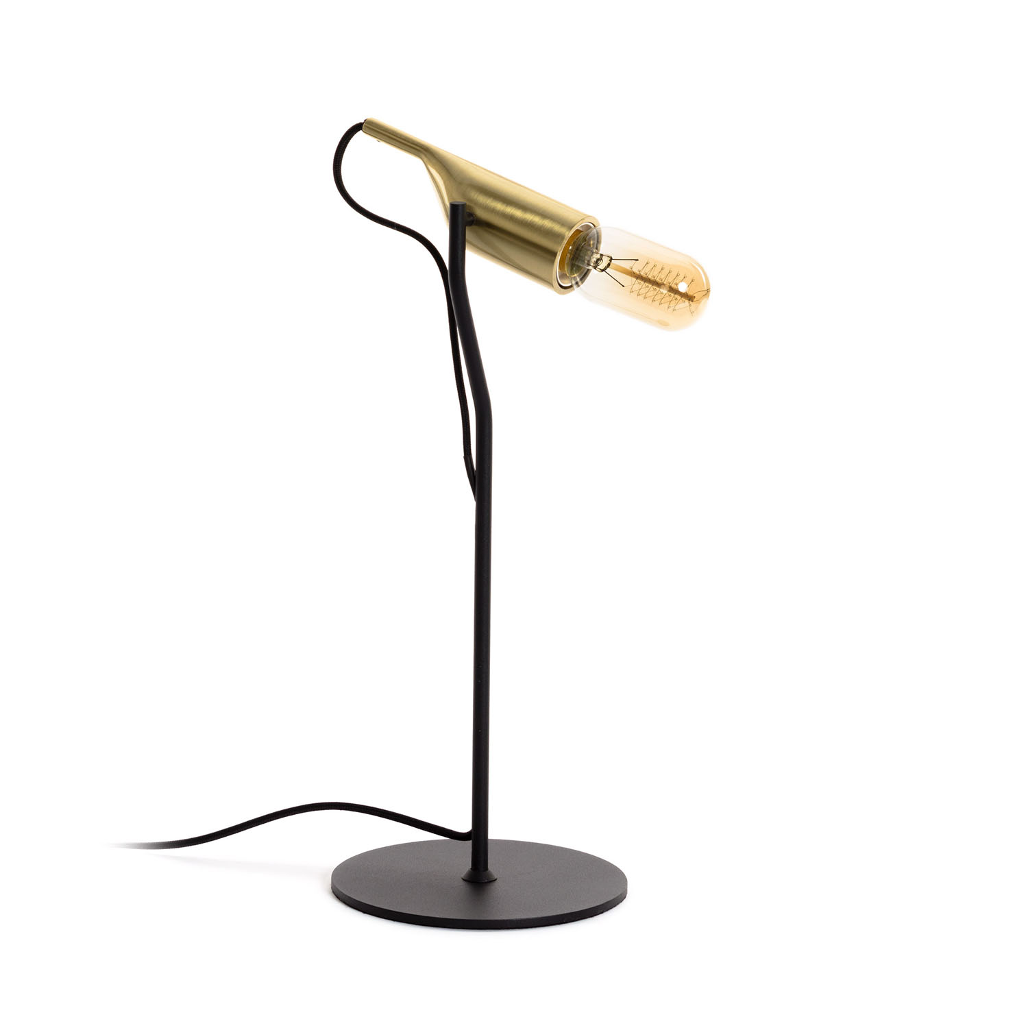 Laforma Cinthya Bordlampe - Guld Og Sort Metal Belysning