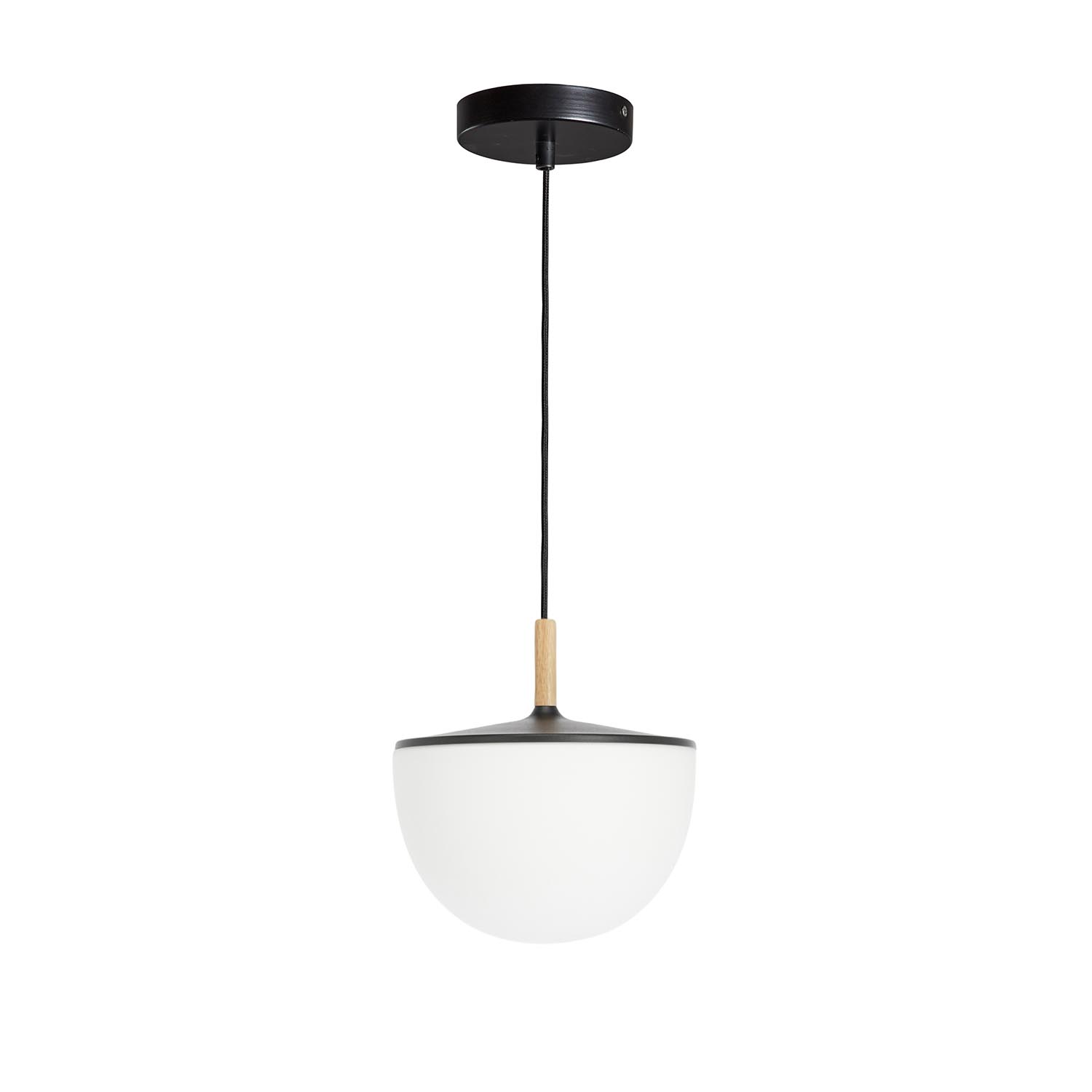 Laforma Laforma Neda Loftlampe - Hvid Glas, Sort Stål Og Guld Bøg Belysning