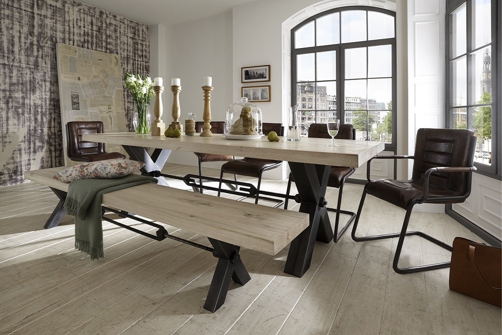Bodahl Kansas Plankebord - Olie/Sand/Desert Eg 260 X 100 Cm 05 = Sand Spisestue