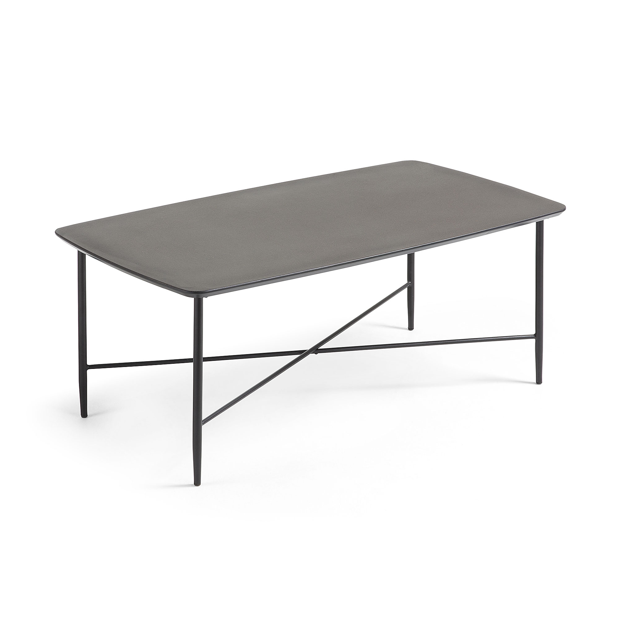 Laforma Smod Sofabord - Mørkebrun/Sort Mdf/Metal, Rektangulær (110X60) Dagligstue