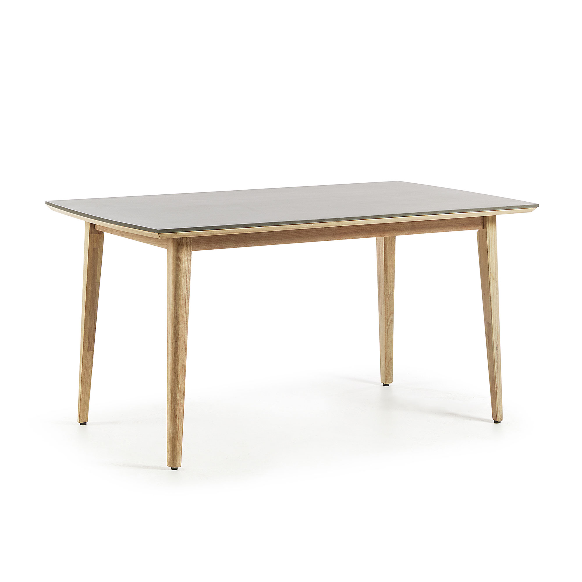 LAFORMA Khloe spisebord - grå/natur polycement/eukalyptustræ, rektangulær (160x90) Billede af LAFORMA Khloe spisebord - grå/natur polycement/eukalyptustræ, rektangulær (160x90)