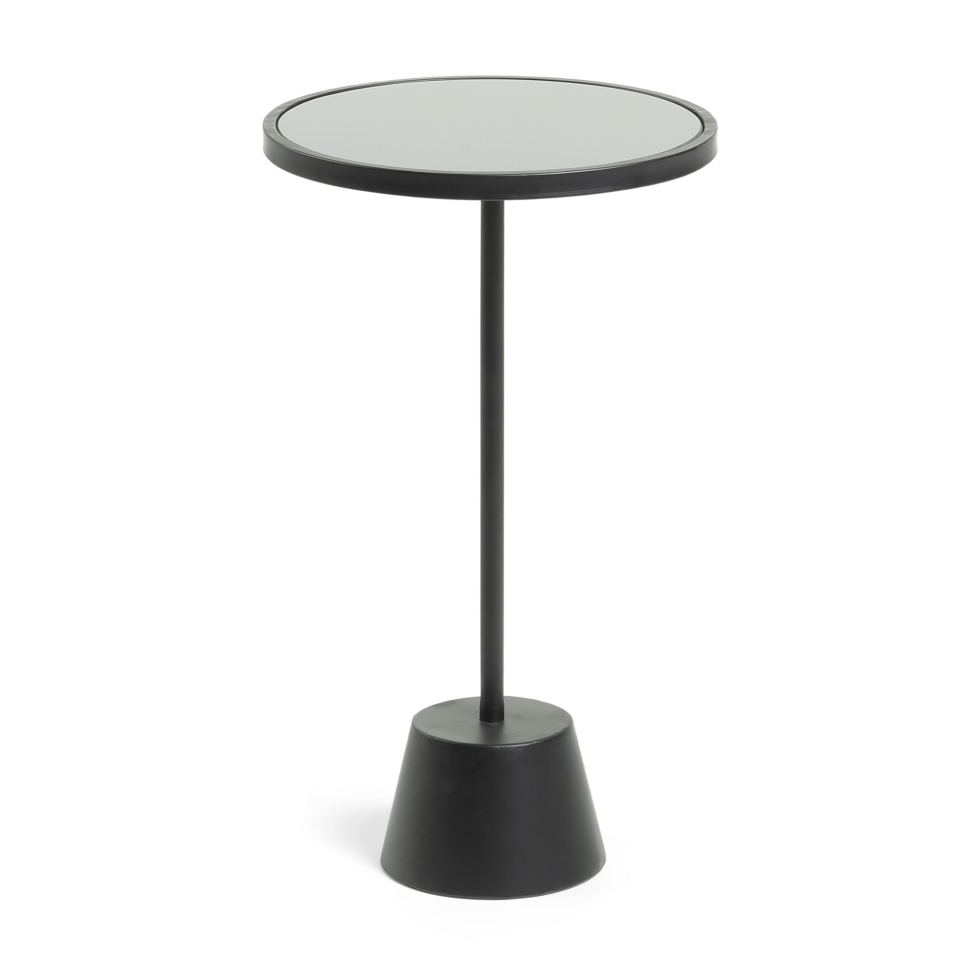 LAFORMA Morrison sidebord - sort glas/metal, rund (Ø35) Billede af LAFORMA Morrison sidebord - sort glas/metal, rund (Ø35)