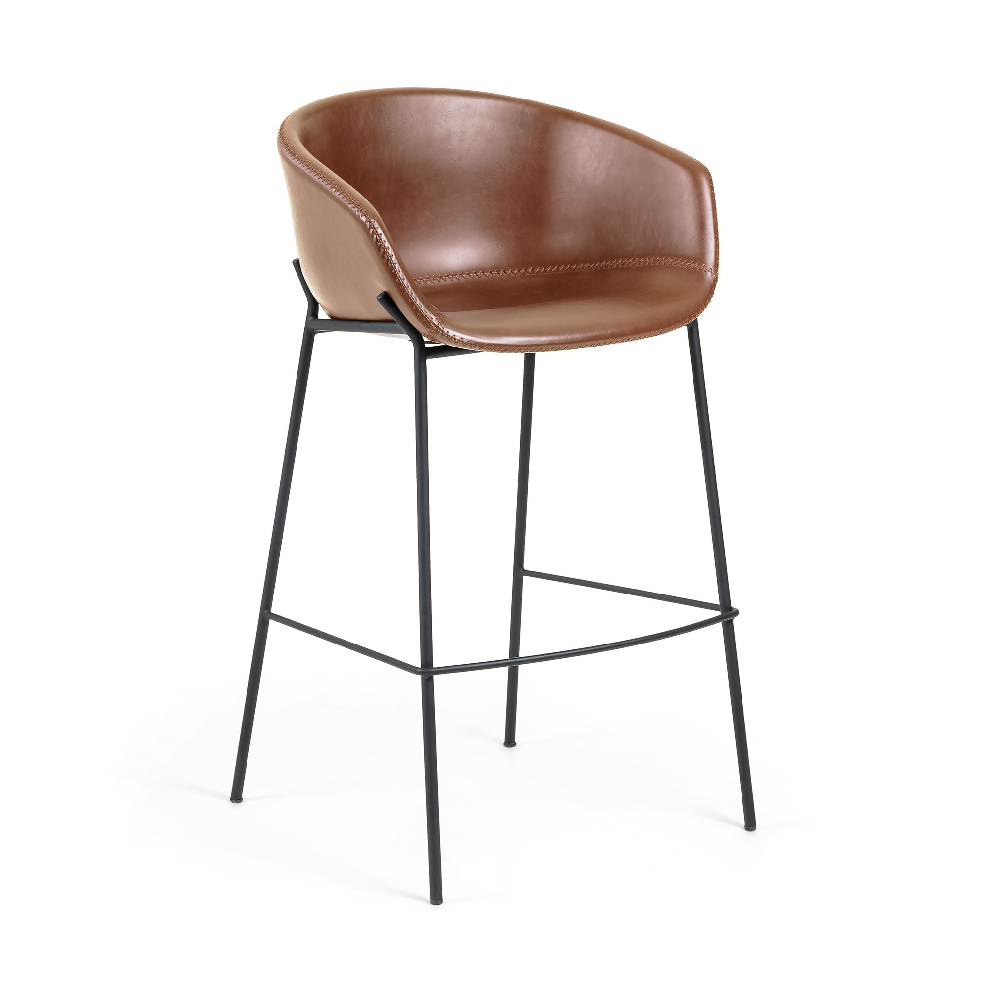 Bloomingville Mundo Havesofa M. Mørkegrå Polyesterhynder - Brun Og Sort Metal Havemøbler