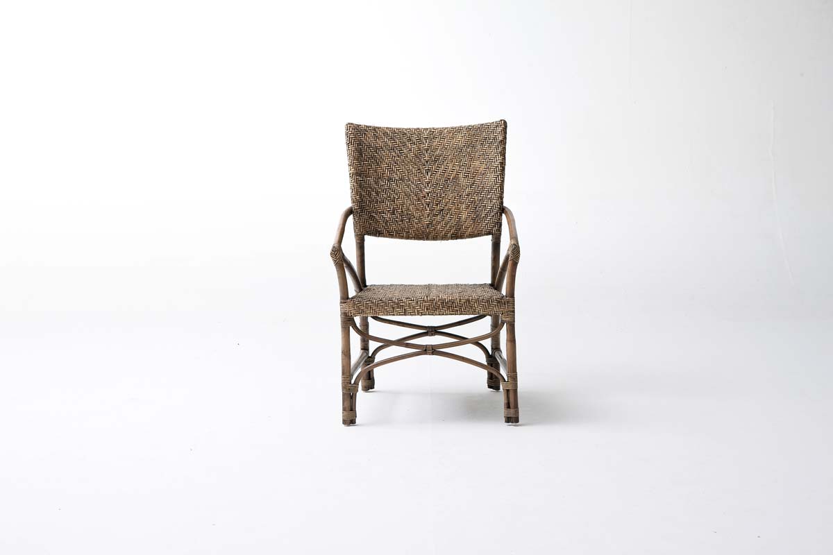 NOVASOLO Wickerworks Jester spisebordsstol - flettet rattan m. armlæn Billede af NOVASOLO Wickerworks Jester spisebordsstol - flettet rattan m. armlæn