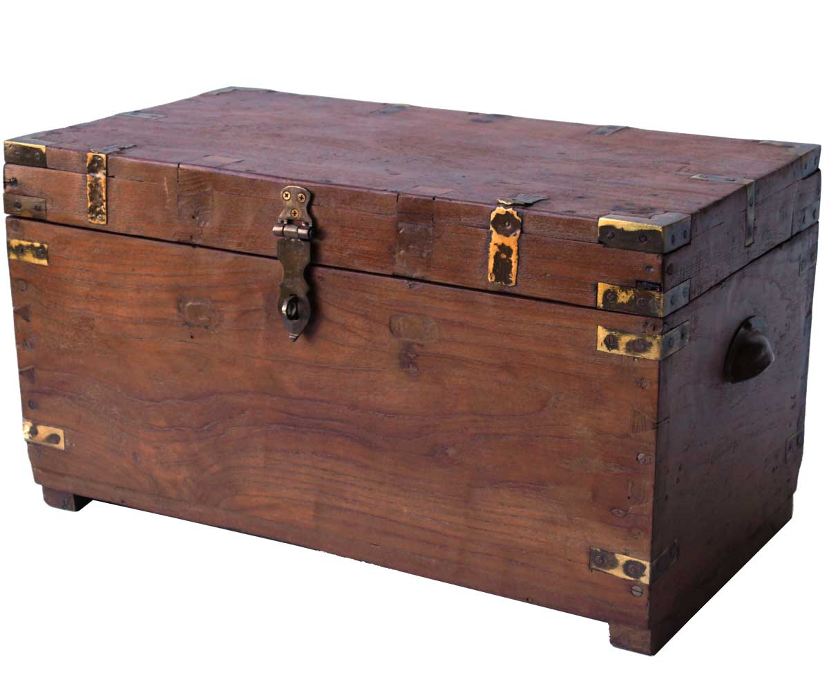 Trademark Living Kiste - Mørkt Træ M. Patina, M. 2 Rum