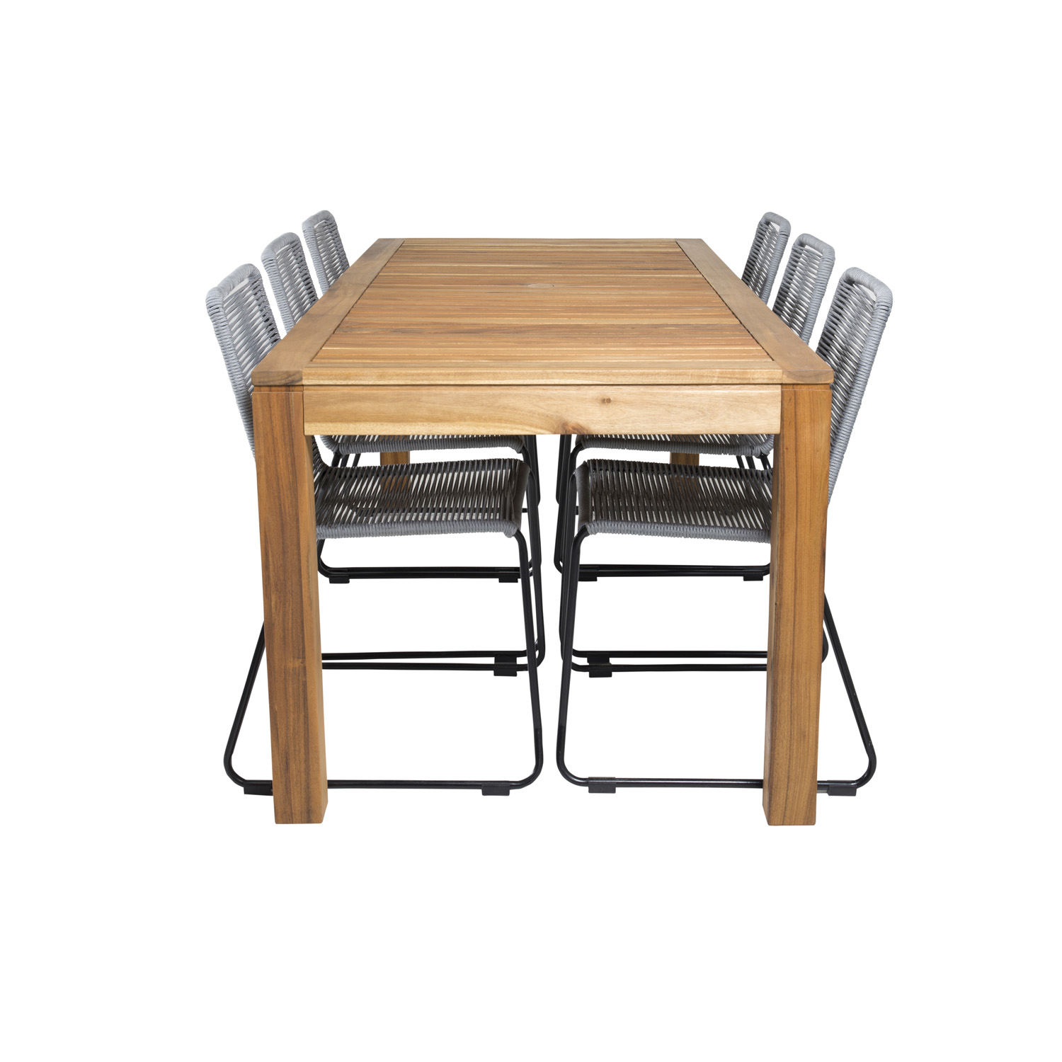 Venture Design Havesæt, M. Peter Bord (200X90) Og 6 Lindos Stole - Akacie/Reb/Stål