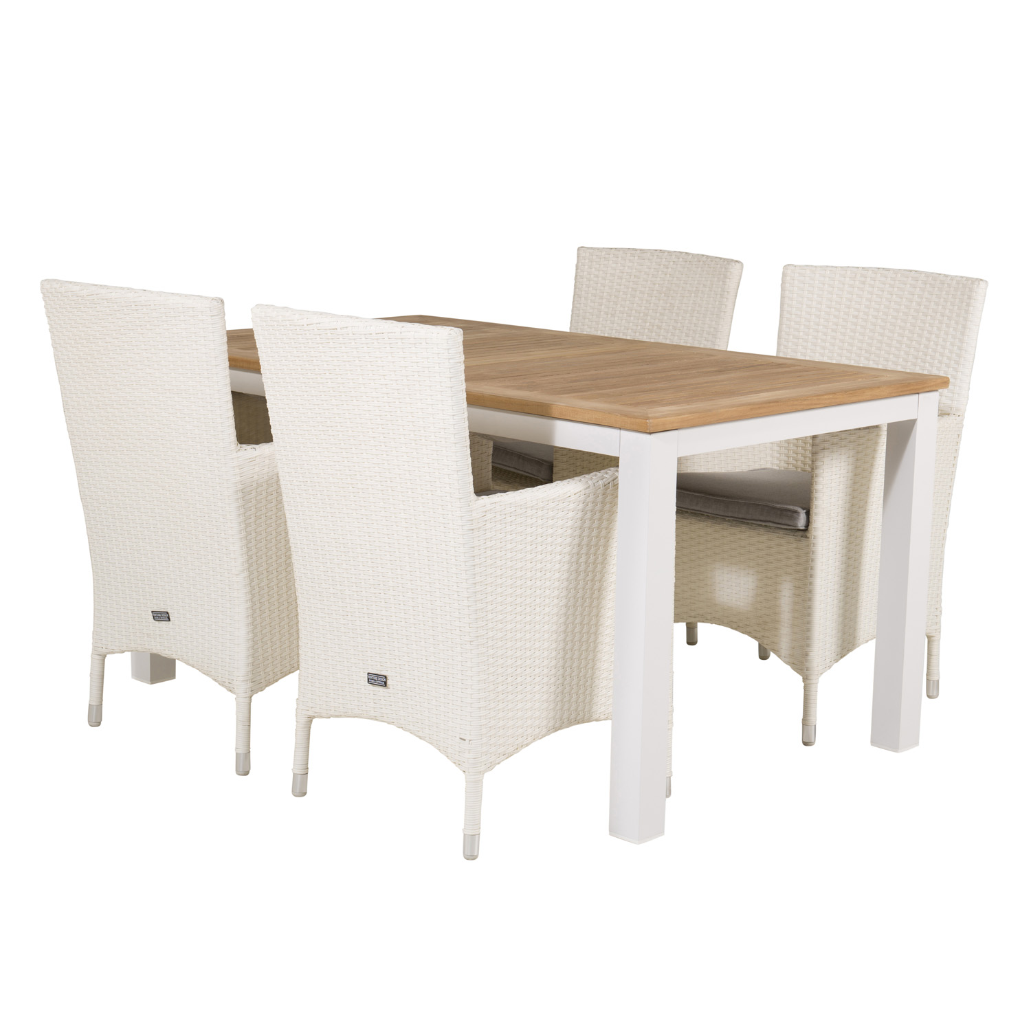 Venture Design Havesæt, M. Panama Bord, M. Udtræk Og 4 Malin Stole, M. Armlæn - Natur Teak/Alu