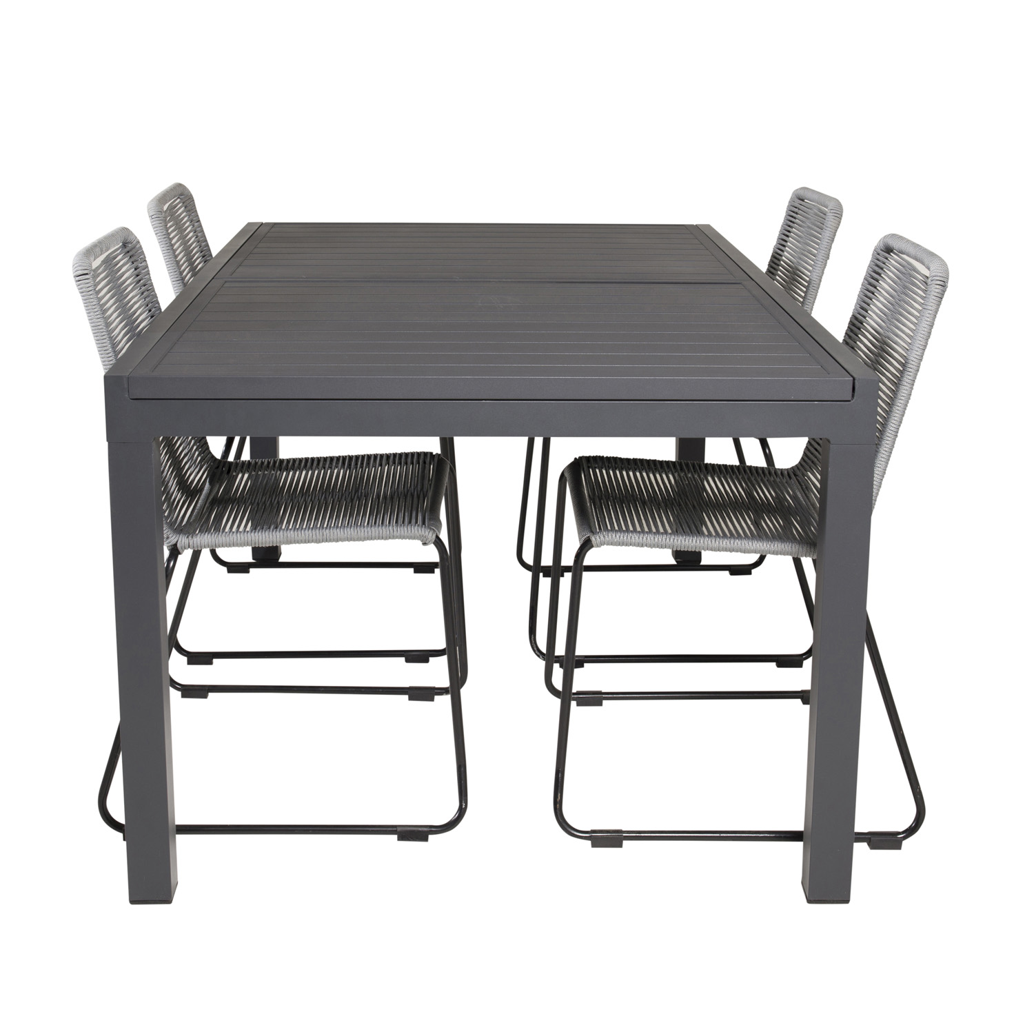 Venture Design Venture Design Havesæt, M. Marbella Bord, M. Udtræk Og 4 Lindos Stole - Reb/Aluminium Terrasse & Have