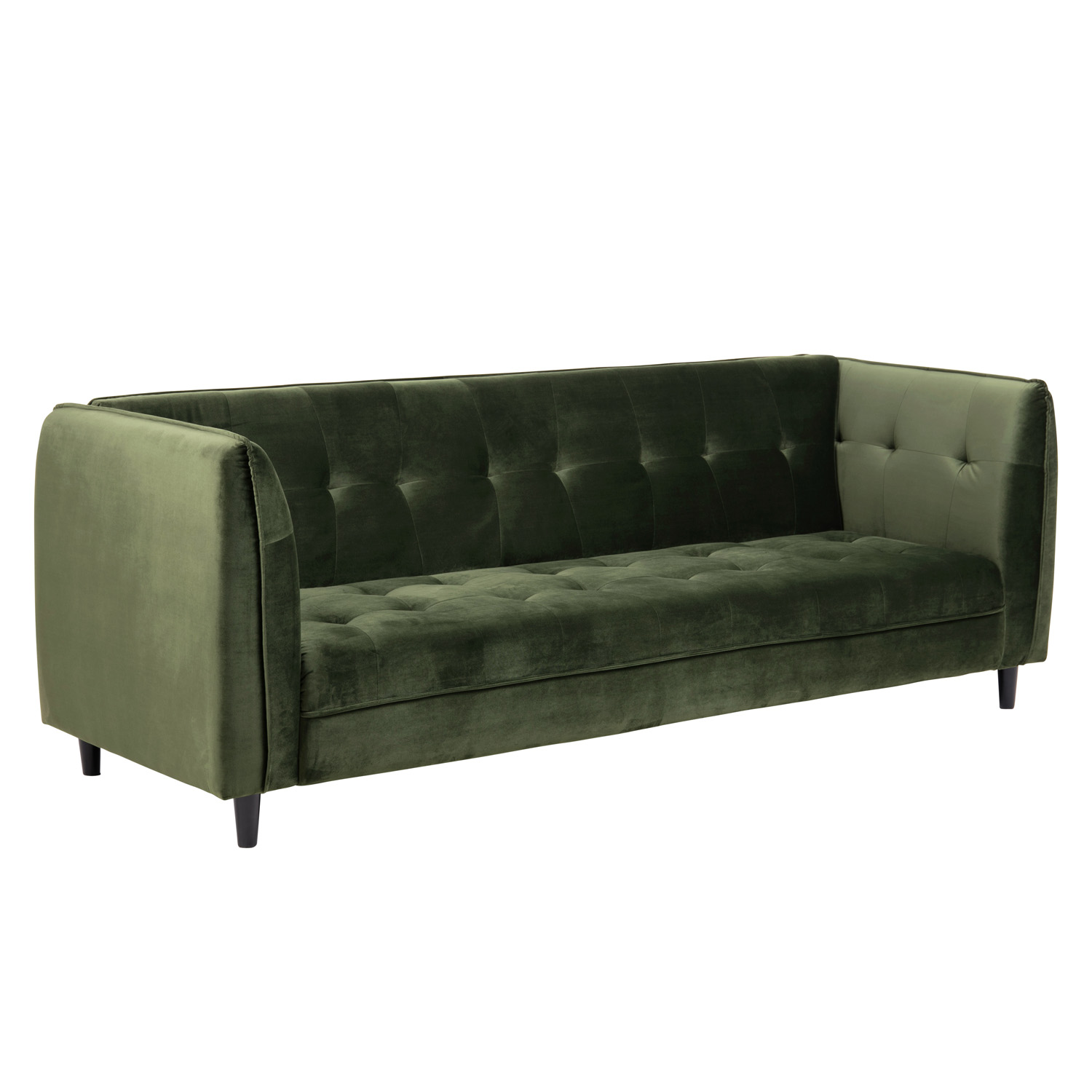 Act Nordic Jonna Sovesofa - Grøn Polyester Og Sort Gummitræ Dagligstue