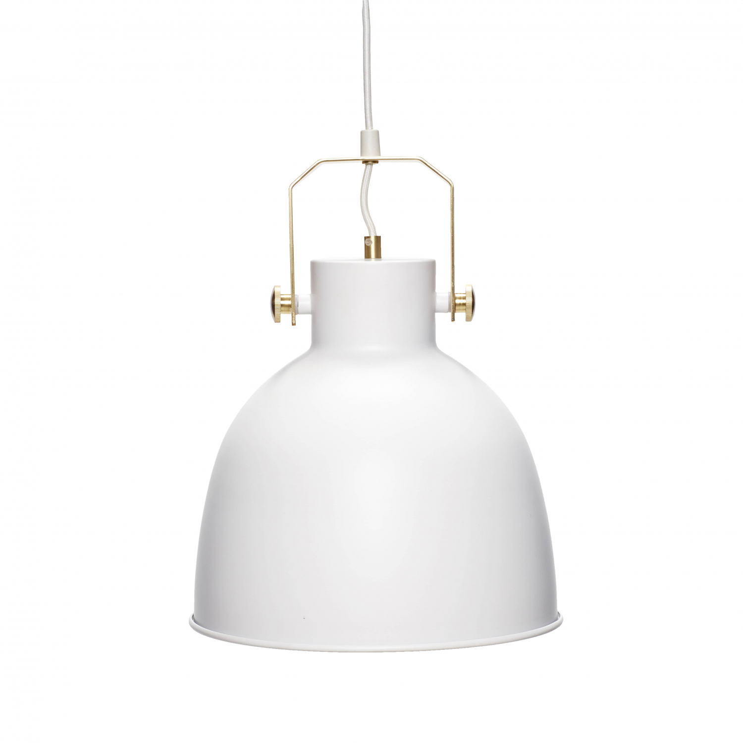 Hübsch Loftlampe - Hvidt Metal Og Guld Metal (Ø 29)
