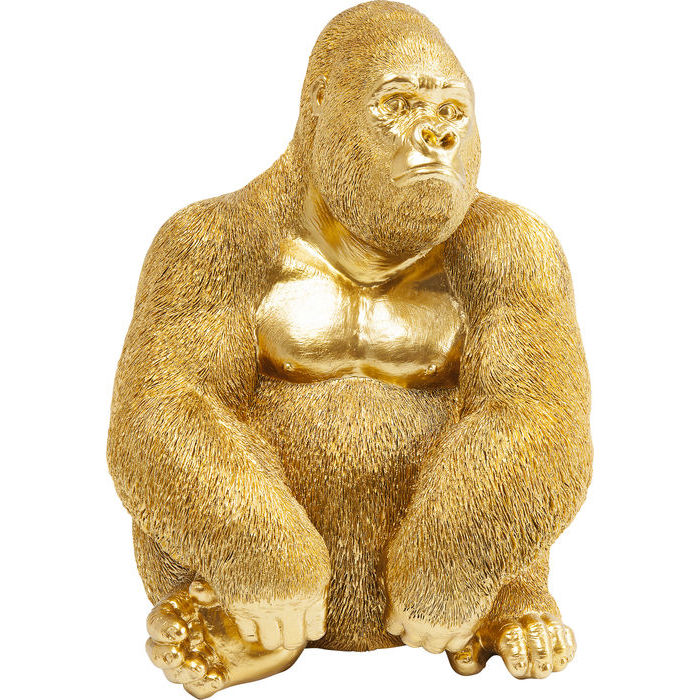 Kare Design Kare Design Figur, Monkey Gorilla Side Xl Guld Boligtilbehør