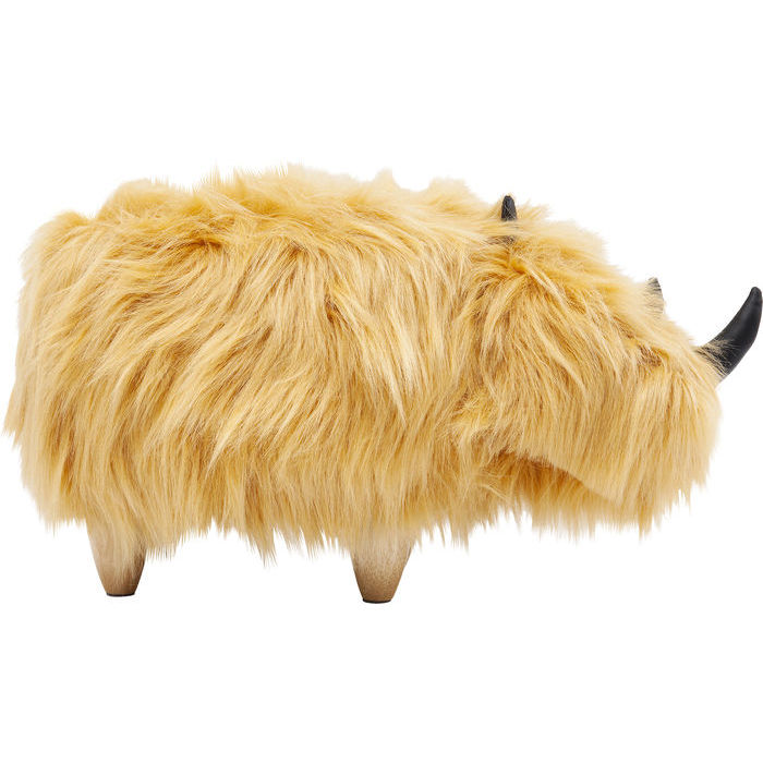 Kare Design Taburet, Rhino Fur Brun