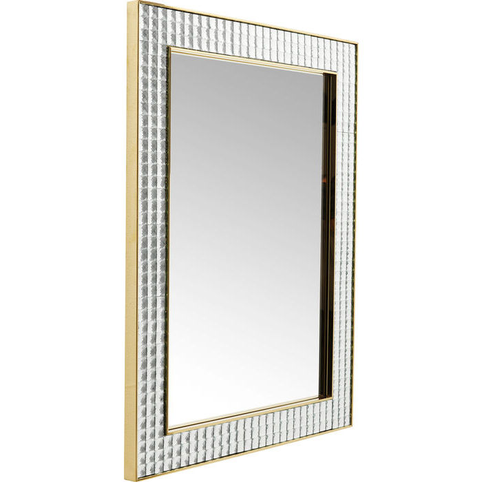 Kare Design Vægspejl Crystals Steel Guld 120 X 80 Cm Boligtilbehør