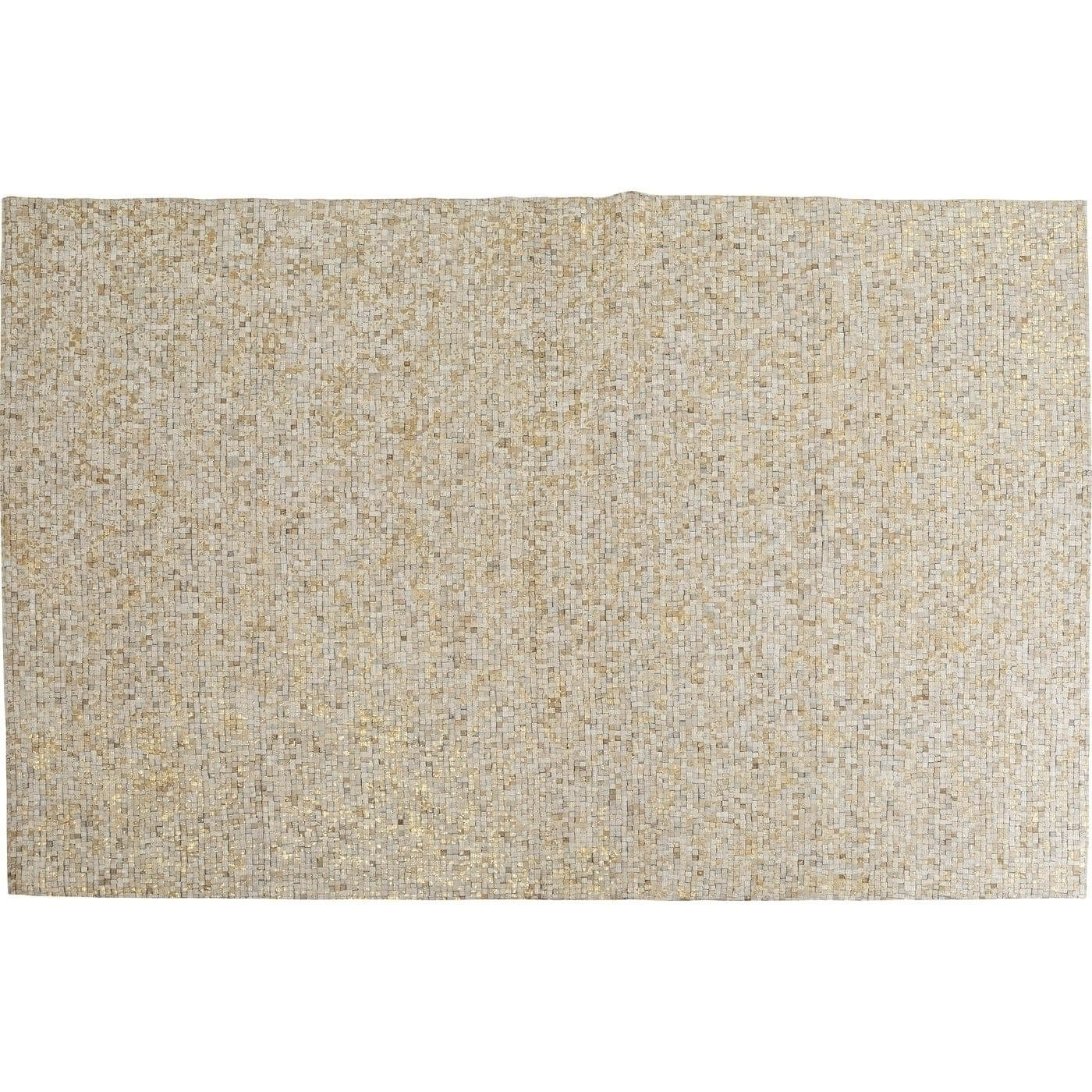 Kare Design Rektangulær Glorious Gold Gulvtæppe - Multifarvet Bomuld Og Koskind (170X240)