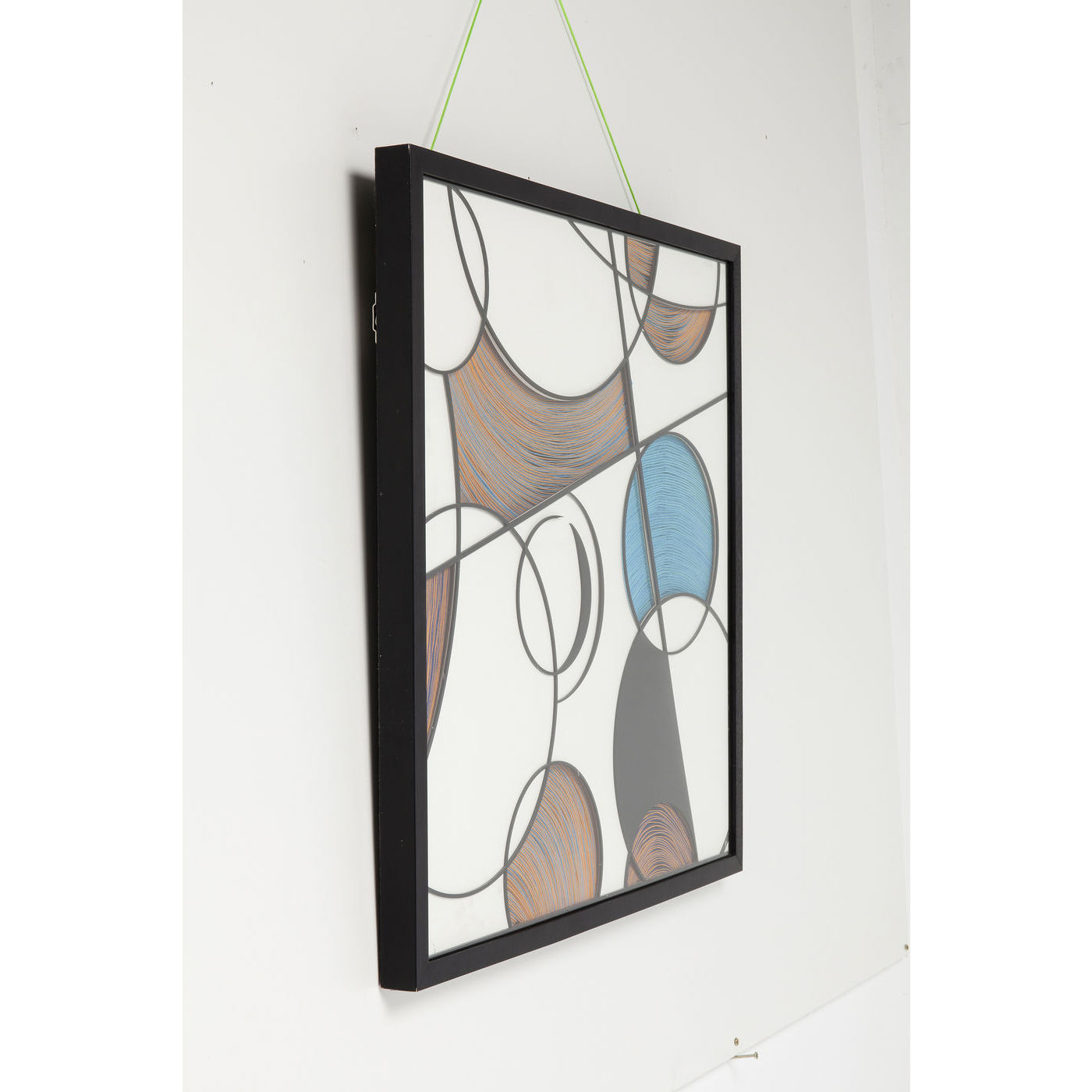 KARE DESIGN Wall Art Circles vægdekoration multifarvet akryl/papir/hør/træ (90x90