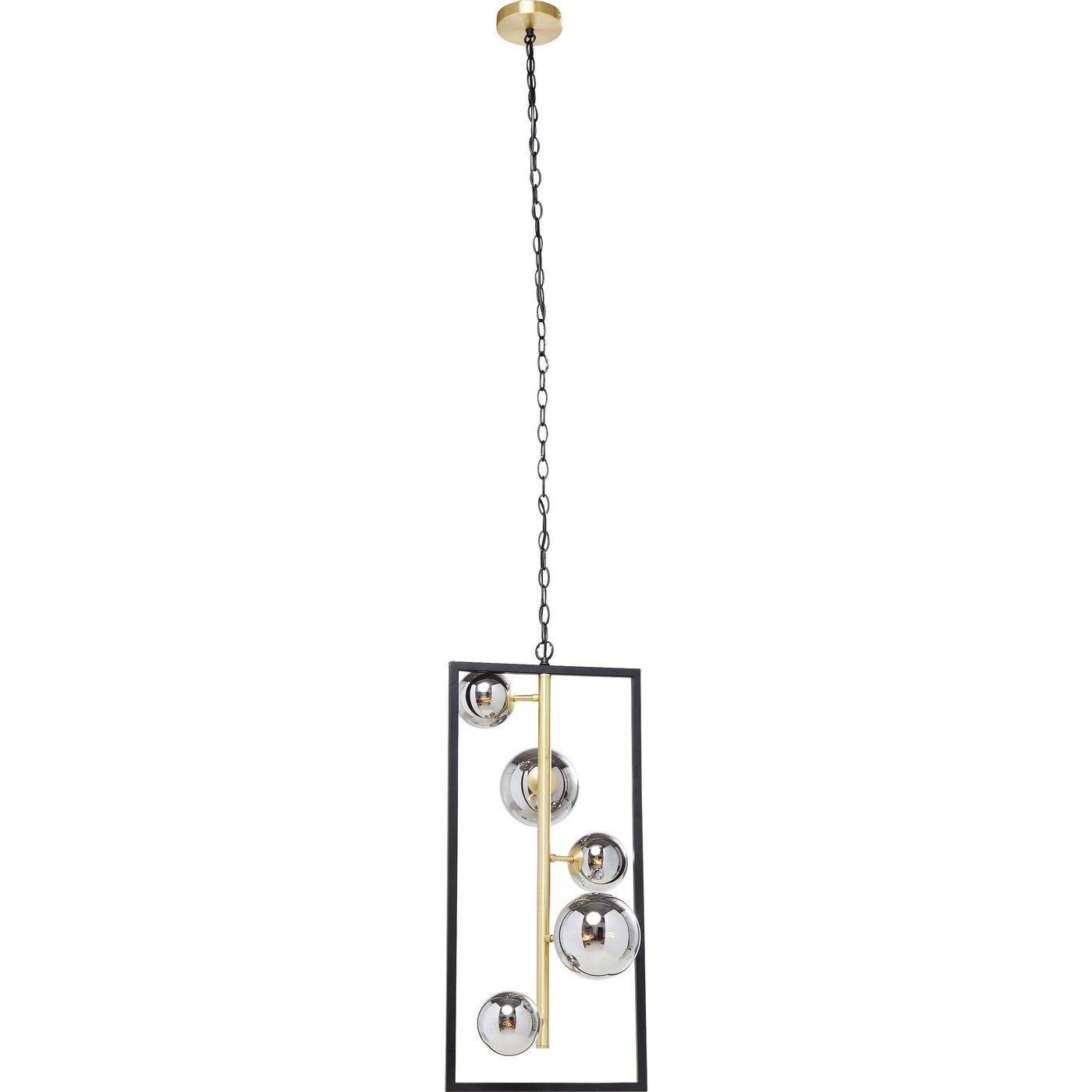 Kare Design Kare Design Balloon Cube Loftlampe - Sølv/Glas Og Guld/Sort Stål (75X34) Belysning