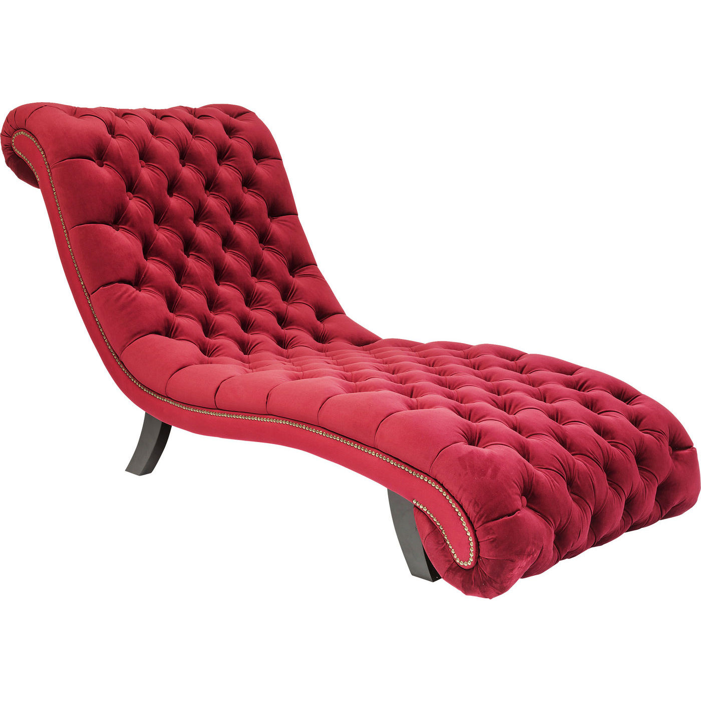 Kare Design Kare Design Desire Velvet Rubin Chaiselong - Rødt Stof Dagligstue