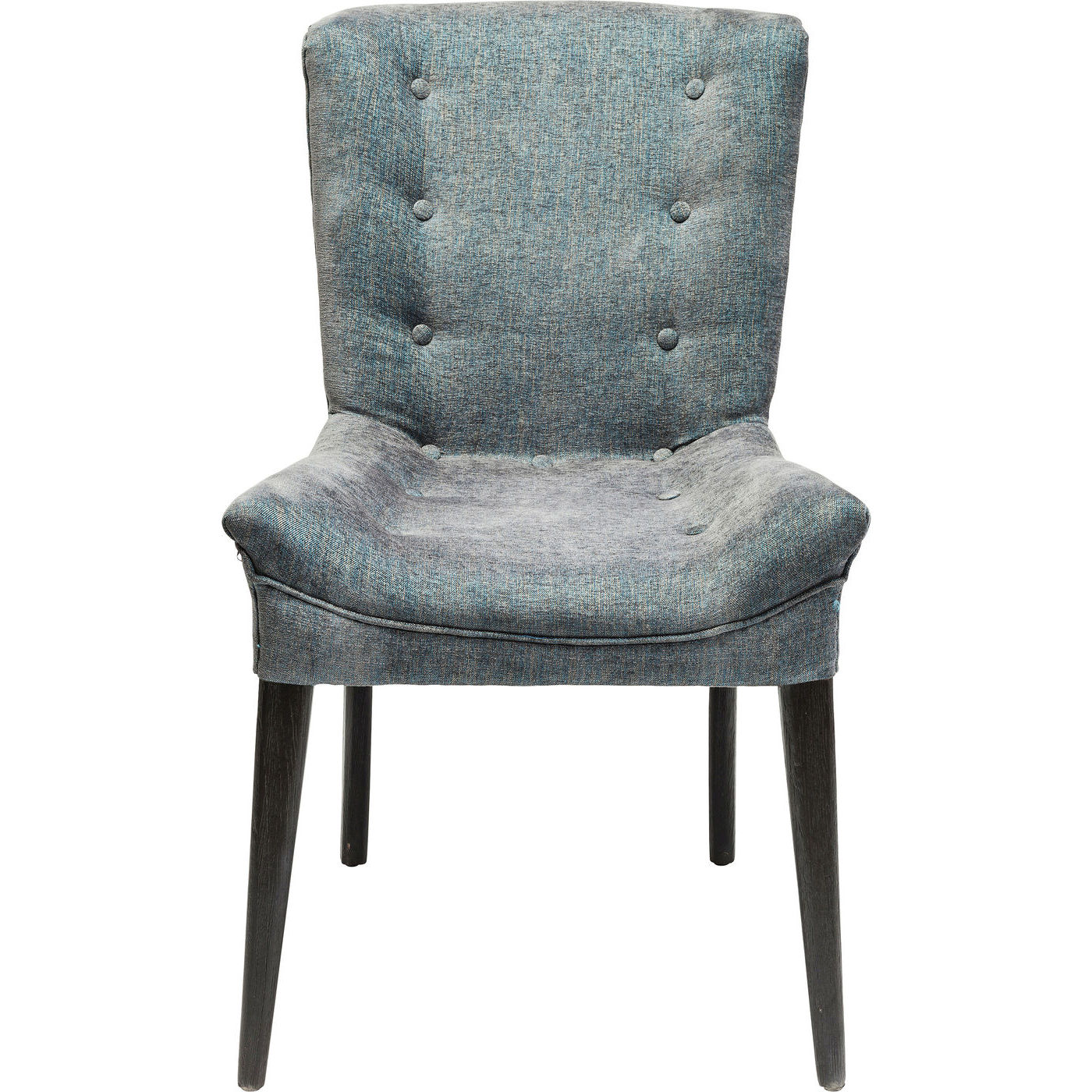 KARE DESIGN Stay Blue Dark spisebordsstol - blå meleret polyester/brun eg Billede af KARE DESIGN Stay Blue Dark spisebordsstol - blå meleret polyester/brun eg