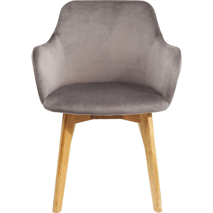 Kare Design Kare Design Spisebordsstol Med Armlæn Lady Velvet Grå Spisestue