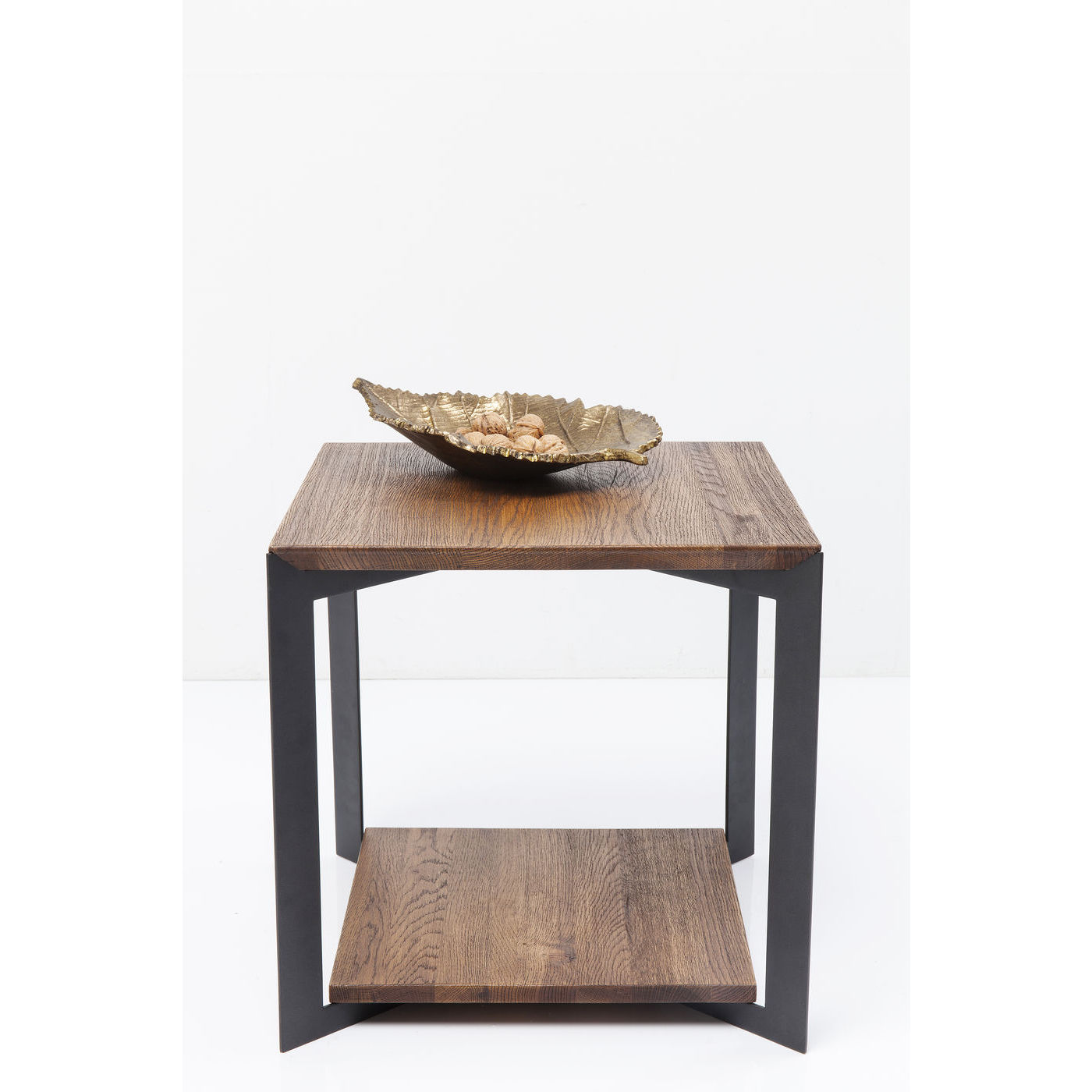 KARE DESIGN Phoenix sidebord - natur eg og stål, m. 1 hylde, kvadratisk (50x50) Billede af KARE DESIGN Phoenix sidebord - natur eg og stål, m. 1 hylde, kvadratisk (50x50)
