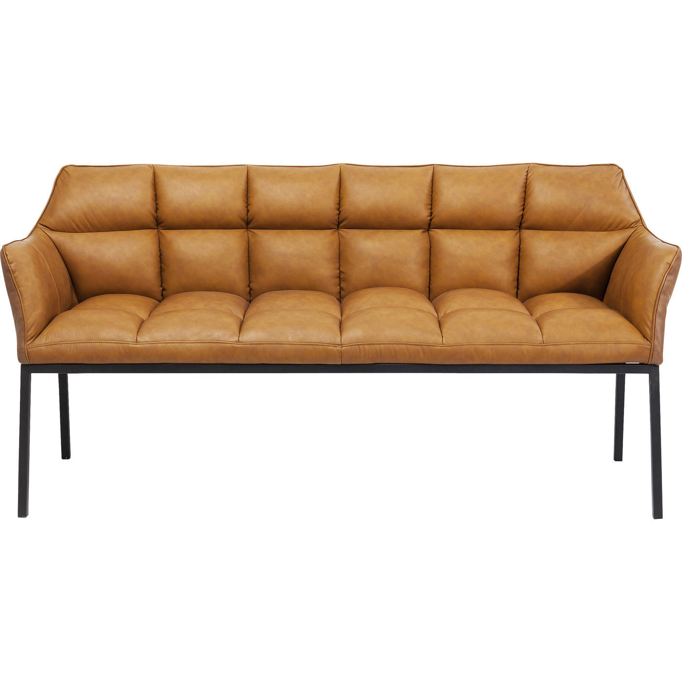 Kare Design Kare Design Thinktank Brown Sofabænk - Brunt Kunstlæder/Stål, M. Armlæn Dagligstue