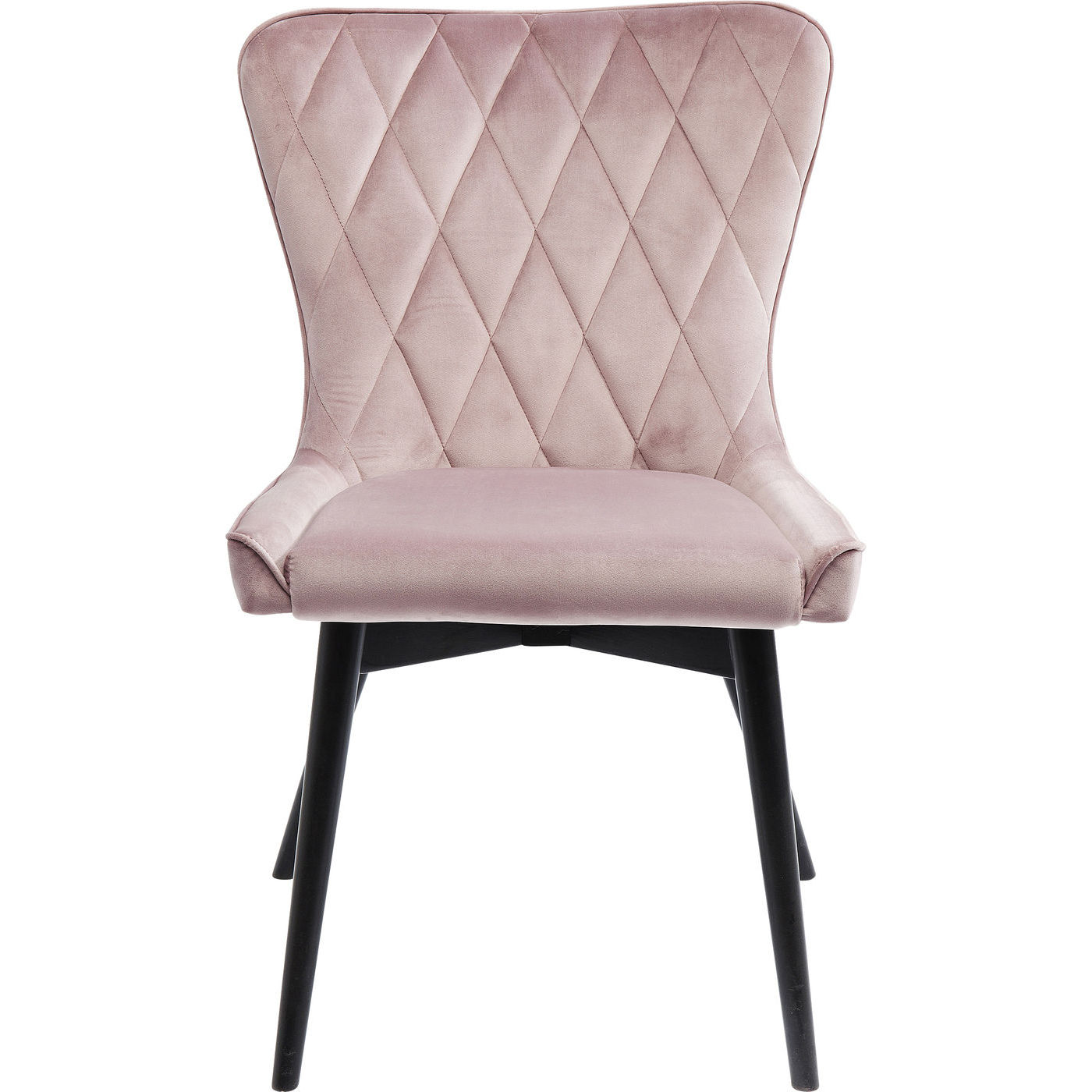 KARE DESIGN Black Marshall Velvet Mauve spisebordsstol - rosa/sort bøg Billede af KARE DESIGN Black Marshall Velvet Mauve spisebordsstol - rosa/sort bøg