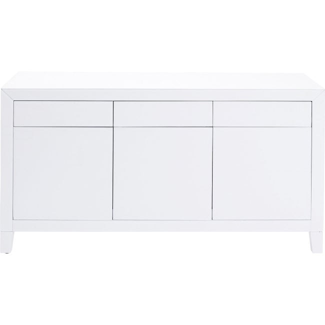 Kare Design Kare Design Luxury Push White Skænk, M. 3 Låger Og 3 Skuffer - Hvid Glas Spisestue