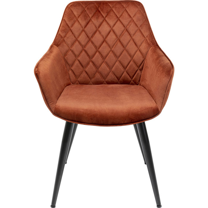 Kare Design Kare Design Harry Rust Red Spisebordsstol, M. Armlæn - Rust Polyester Og Stål Spisestue