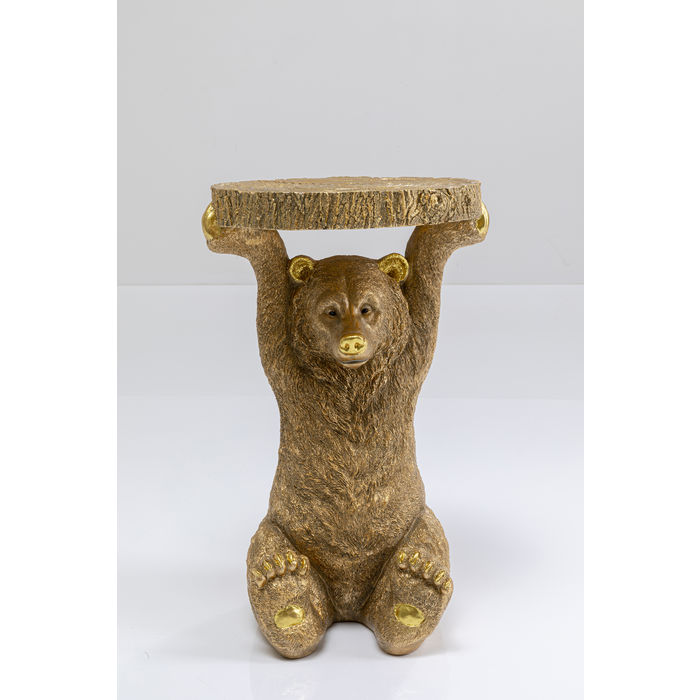 Kare Design Animal Bear Gold Sidebord - Guld Polyresin (35X34)