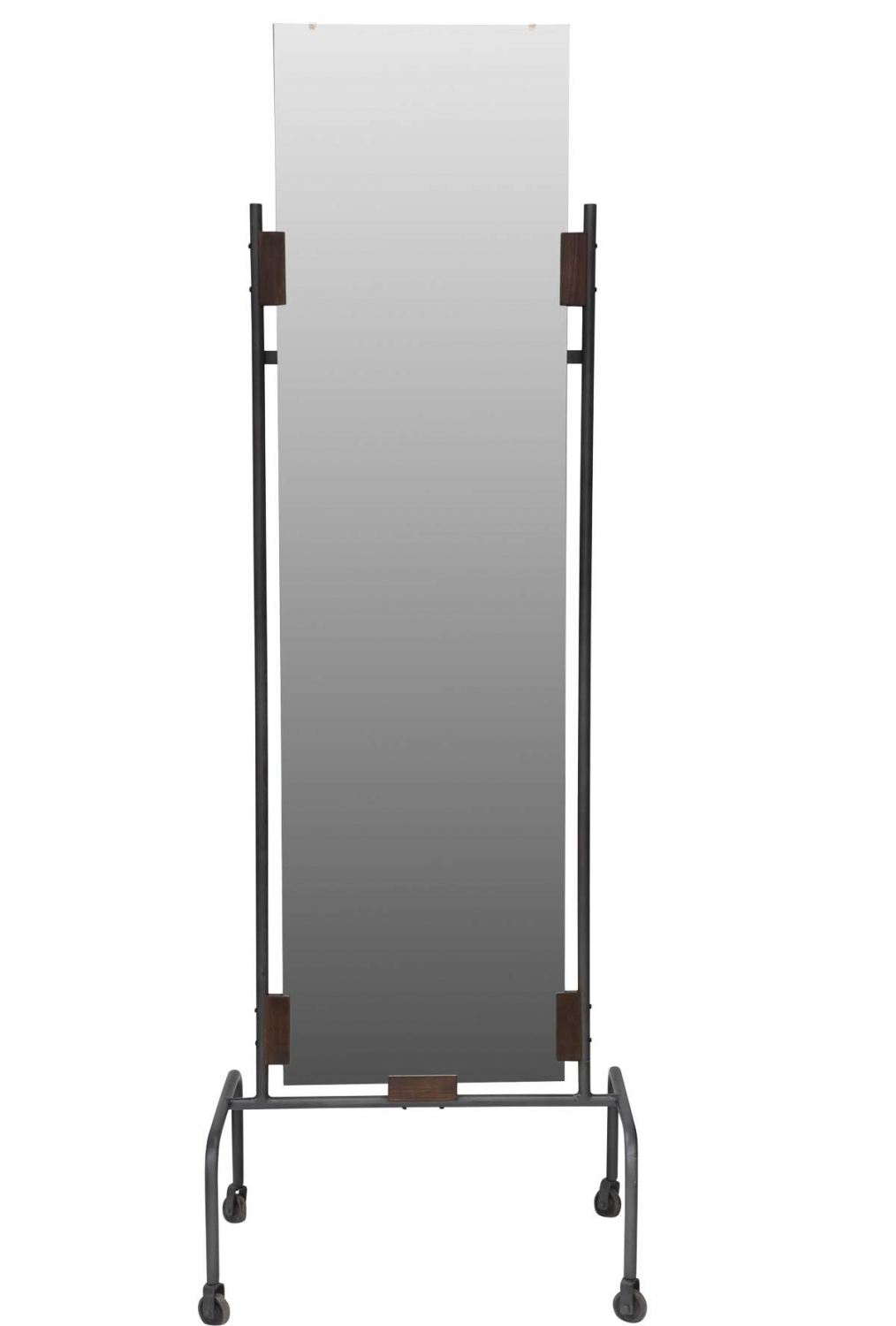 Trademark Living Trademark Living Gulvspejl - Spejlglas, Jern Og Træ, M. 4 Hjul (180X61) Boligtilbehør