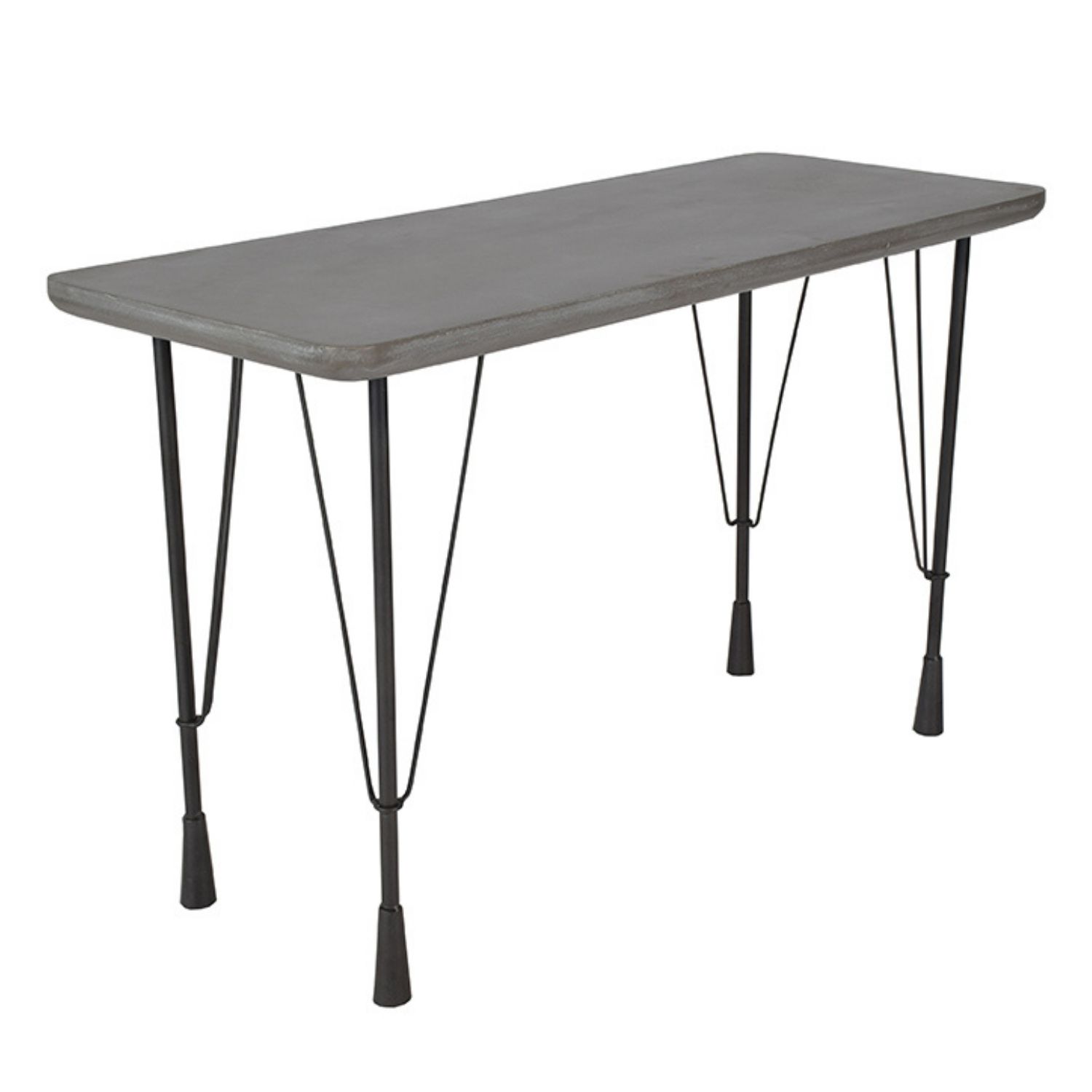 Rge Rektangulær Lova Konsolbord - Grå Mdf Og Metal (122X48) Entré