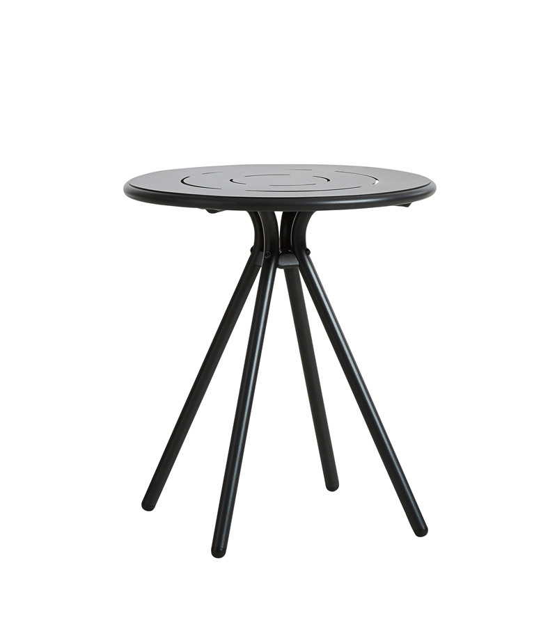 Woud Woud Ray Cafébord - Sort Aluminium, Rund (Ø65) Havemøbler