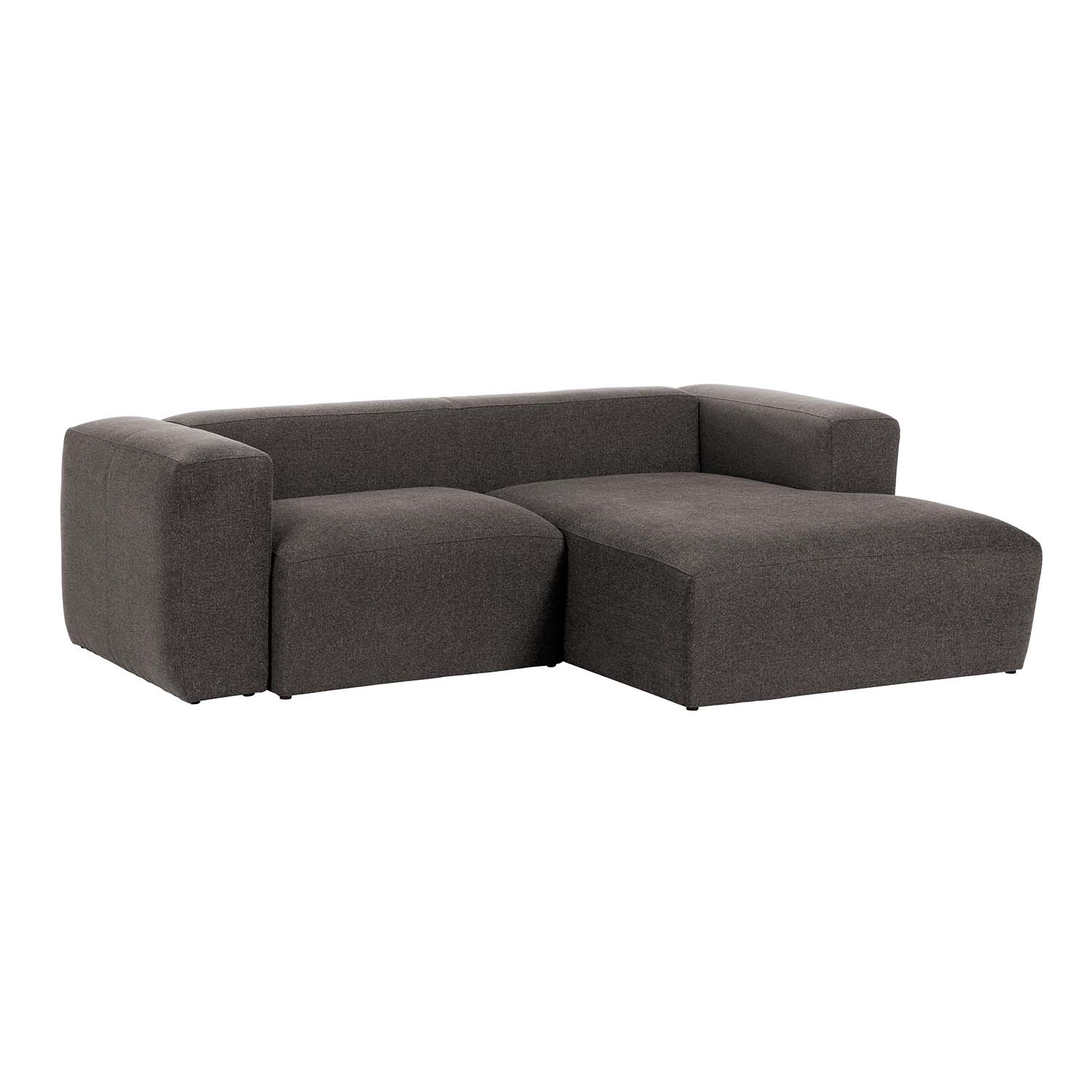 Laforma Laforma Blok Sofa, M. Højre Chaiselong - Grå Polyester Dagligstue