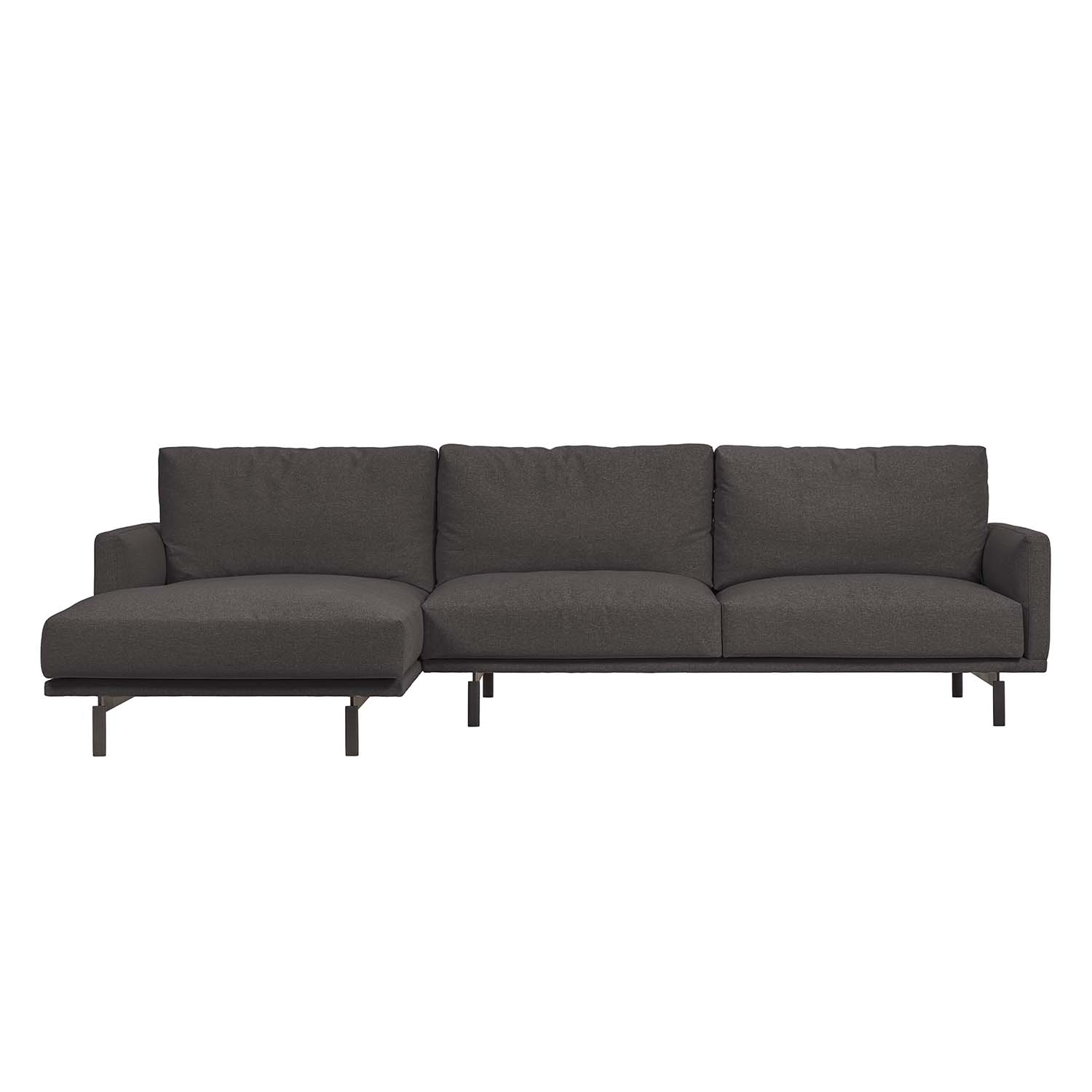 Laforma Galene Sofa, M. Chaiselong I Venstre Side - Grå Polyester Og Stål