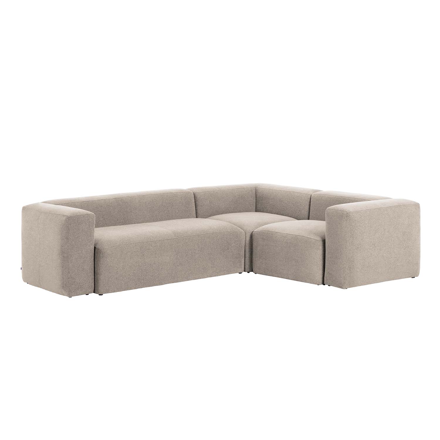 Laforma Laforma Blok Hjørnesofa - Beige Polyester Dagligstue