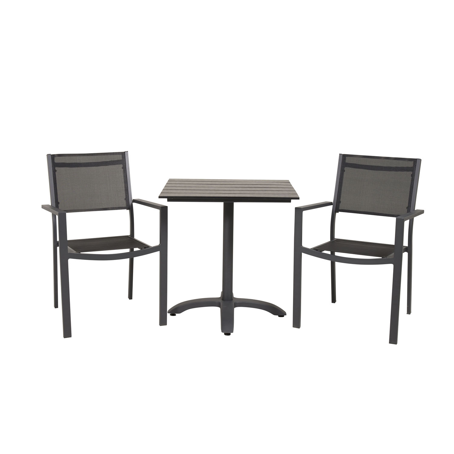 Venture Design Copacabana Havestol M. Armlæn - Sort Pvc Og Aluminium Havemøbler