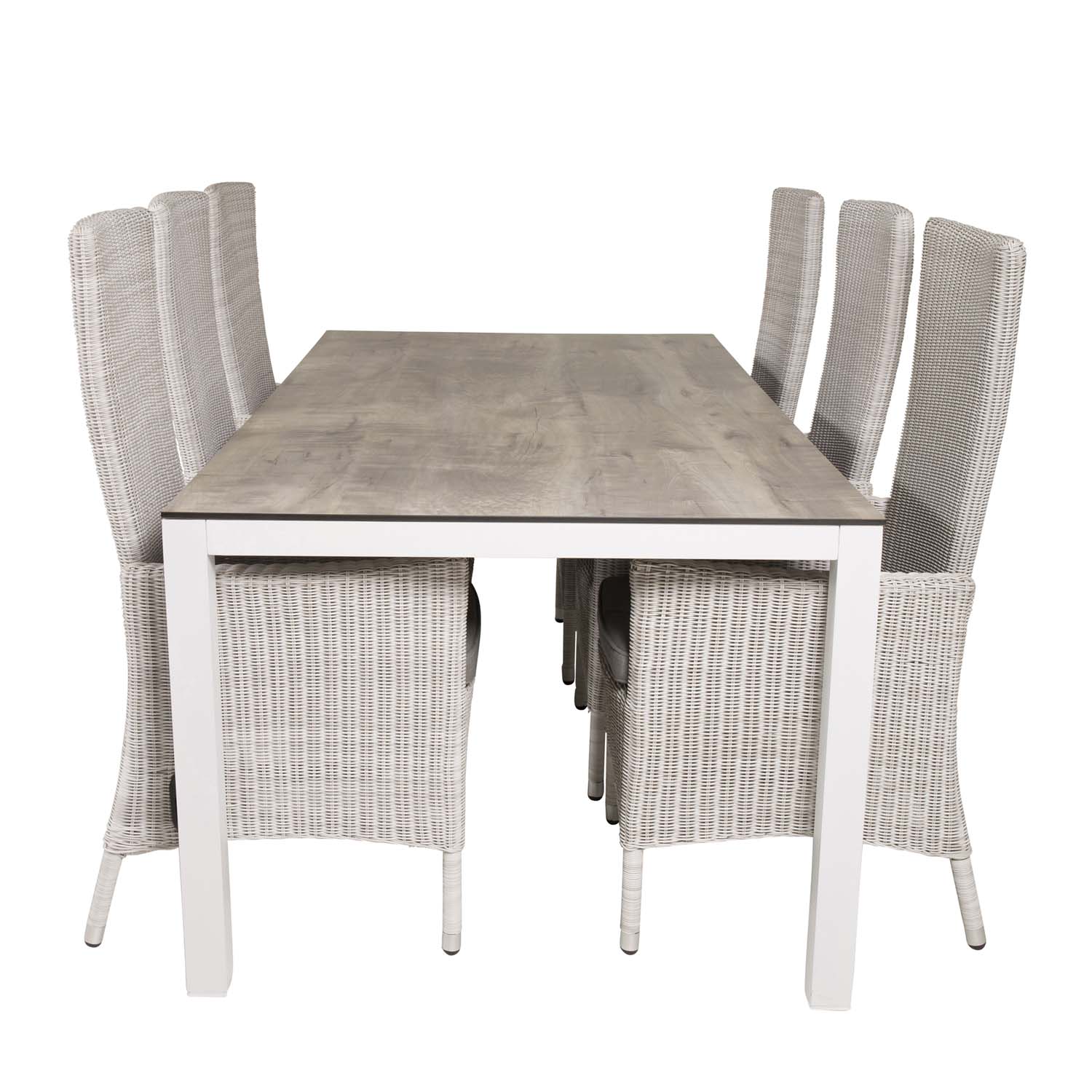 Venture Design Rektangulær Llama Havebord - Grå Hpl Og Hvid Aluminium (205X100) Havemøbler