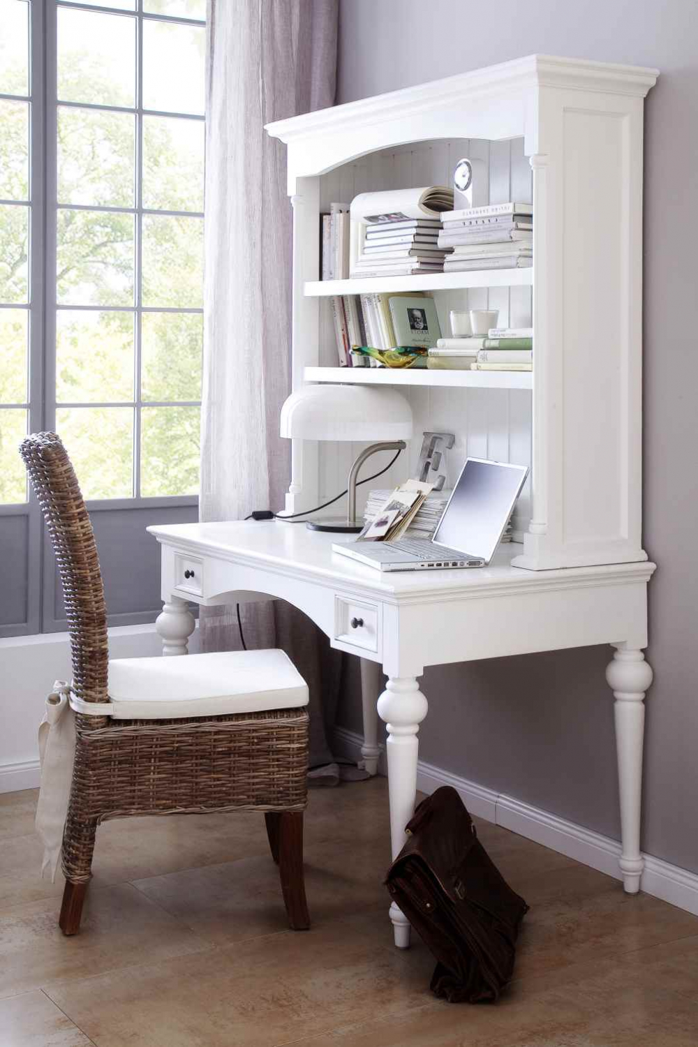 Novasolo provence skrivebord m. reol skriveborde bobo Reolsystem med skrivebord