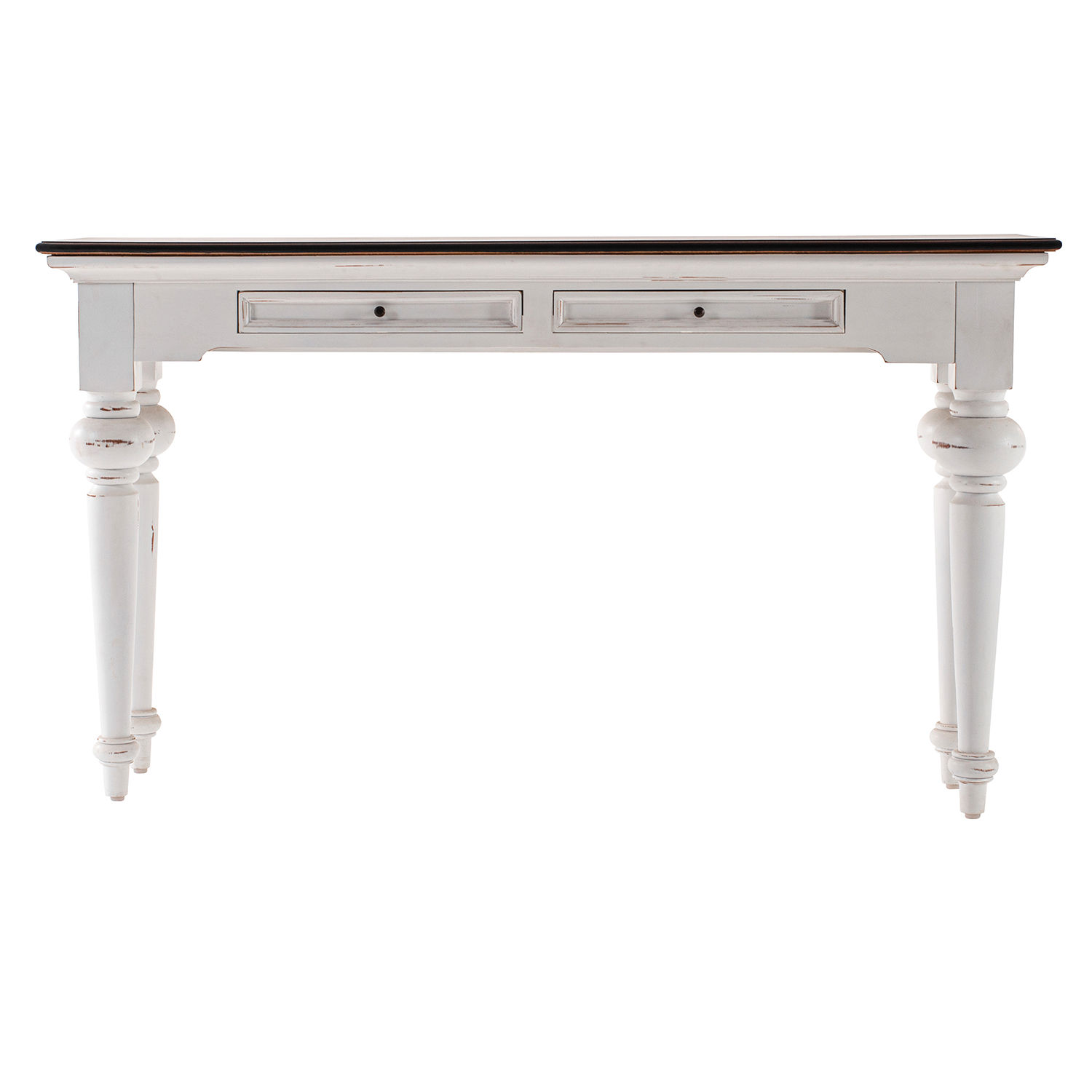 Novasolo Novasolo Provence Konsolbord - Hvid/Brun Mahogni M. 2 Skuffer Entré