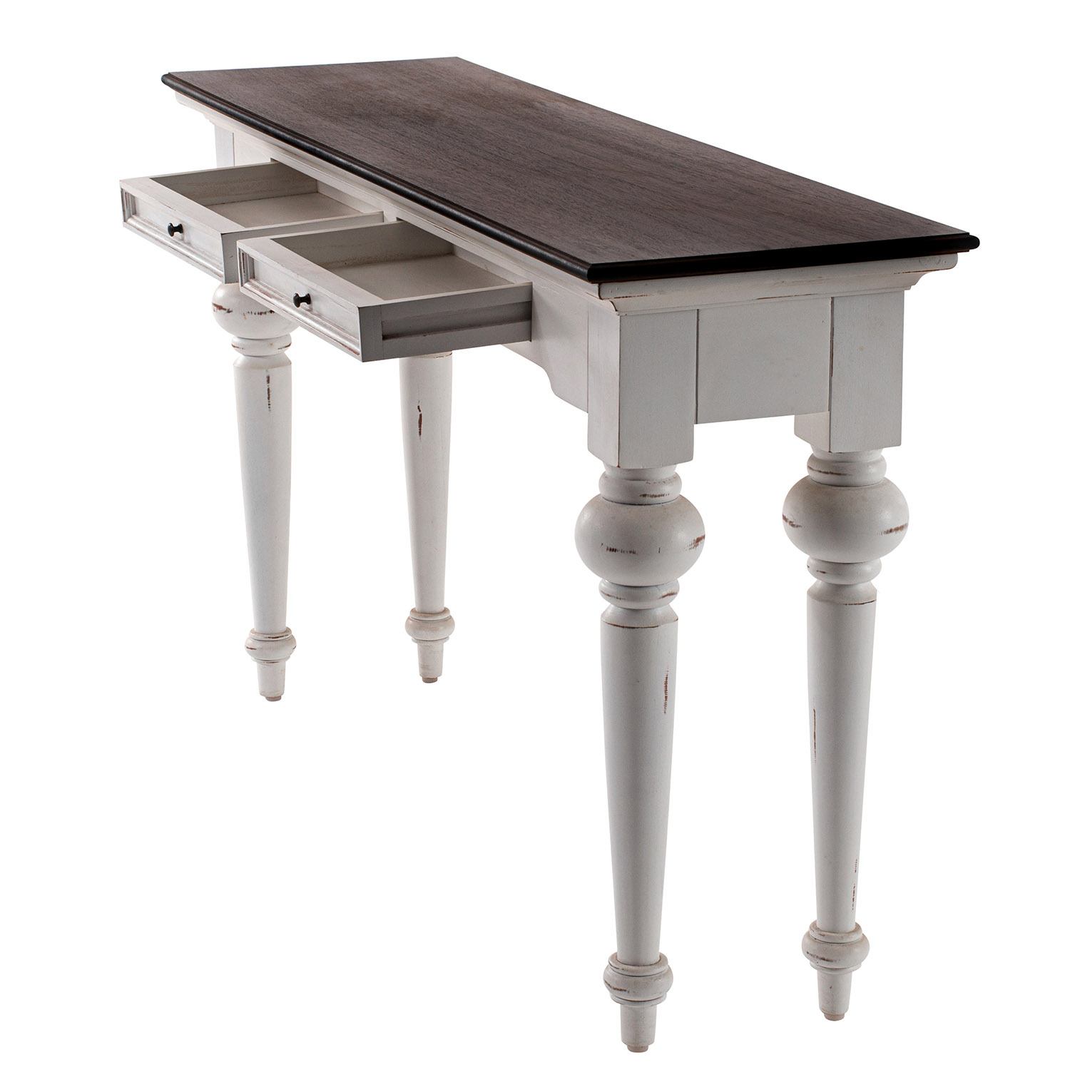 NOVASOLO Provence konsolbord hvidbrun mahogni m. 2 NOVASOLO Provence konsolbord hvidbrun mahogni m. 2
