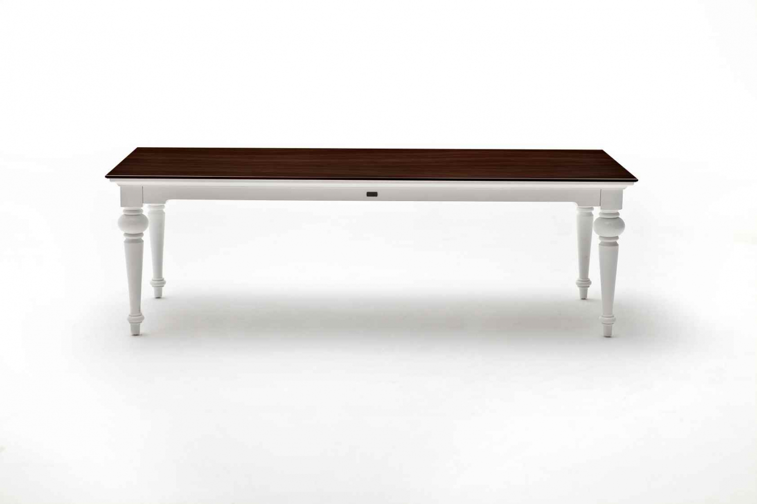 Novasolo Provence Spisebord - Hvid/Brun Mahogni, 240X100 Spisestue